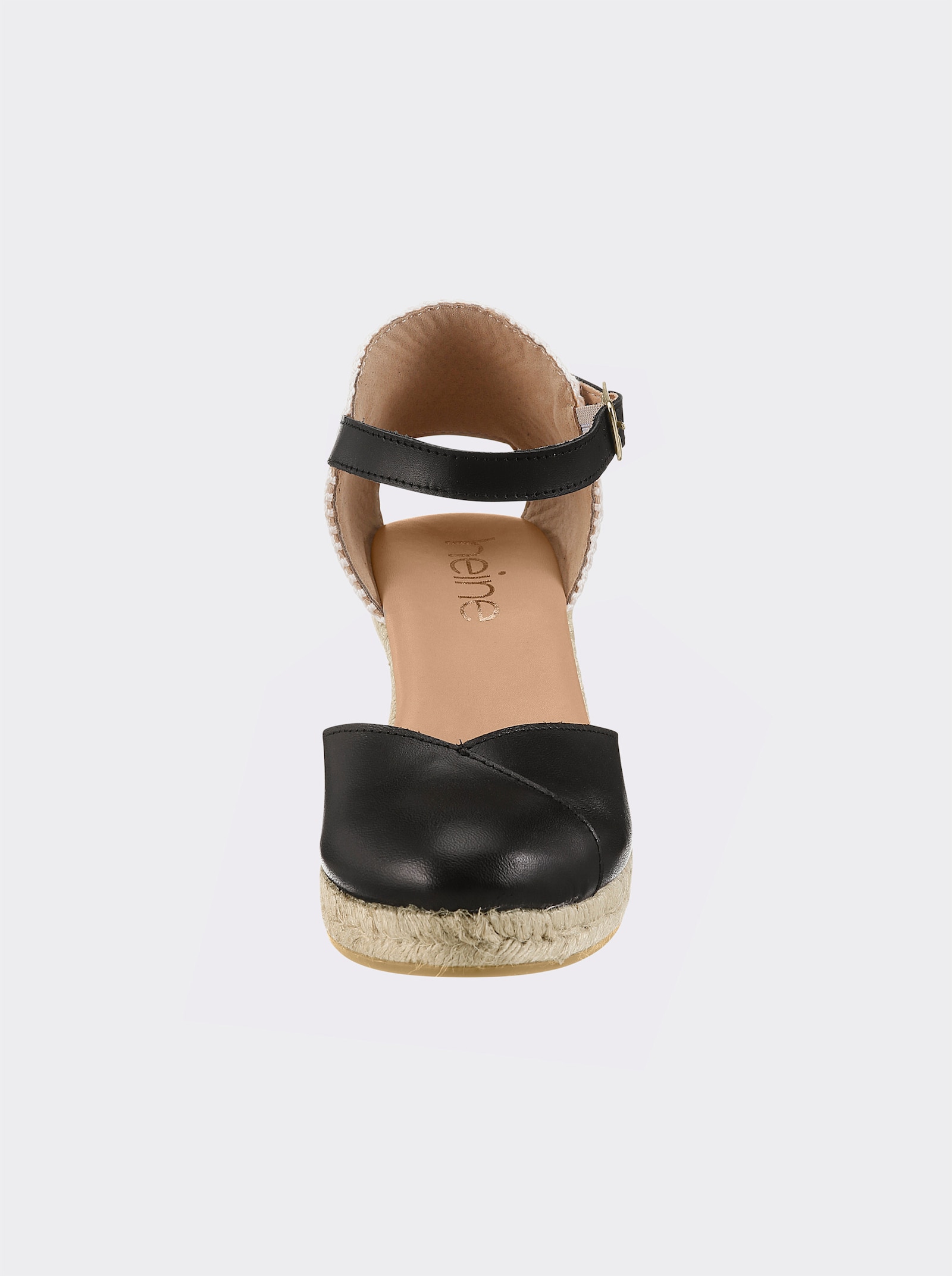 heine Keilsandalette - schwarz