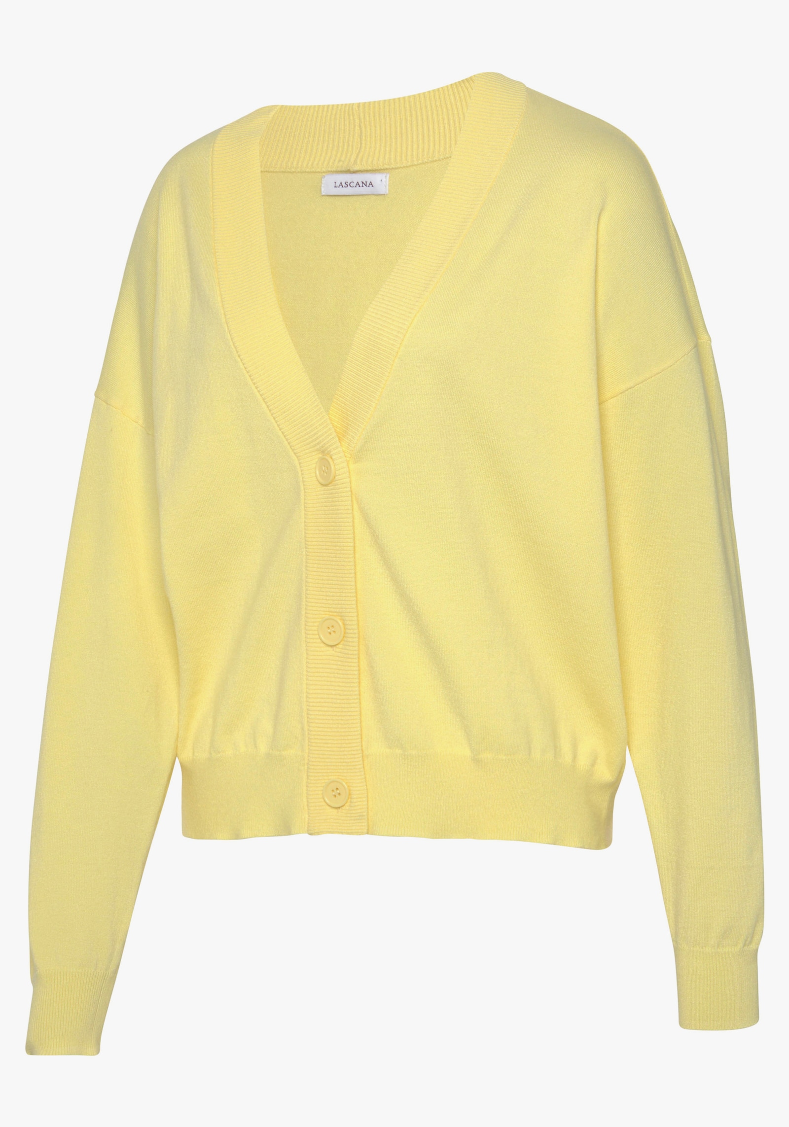 LASCANA Strickjacke - gelb