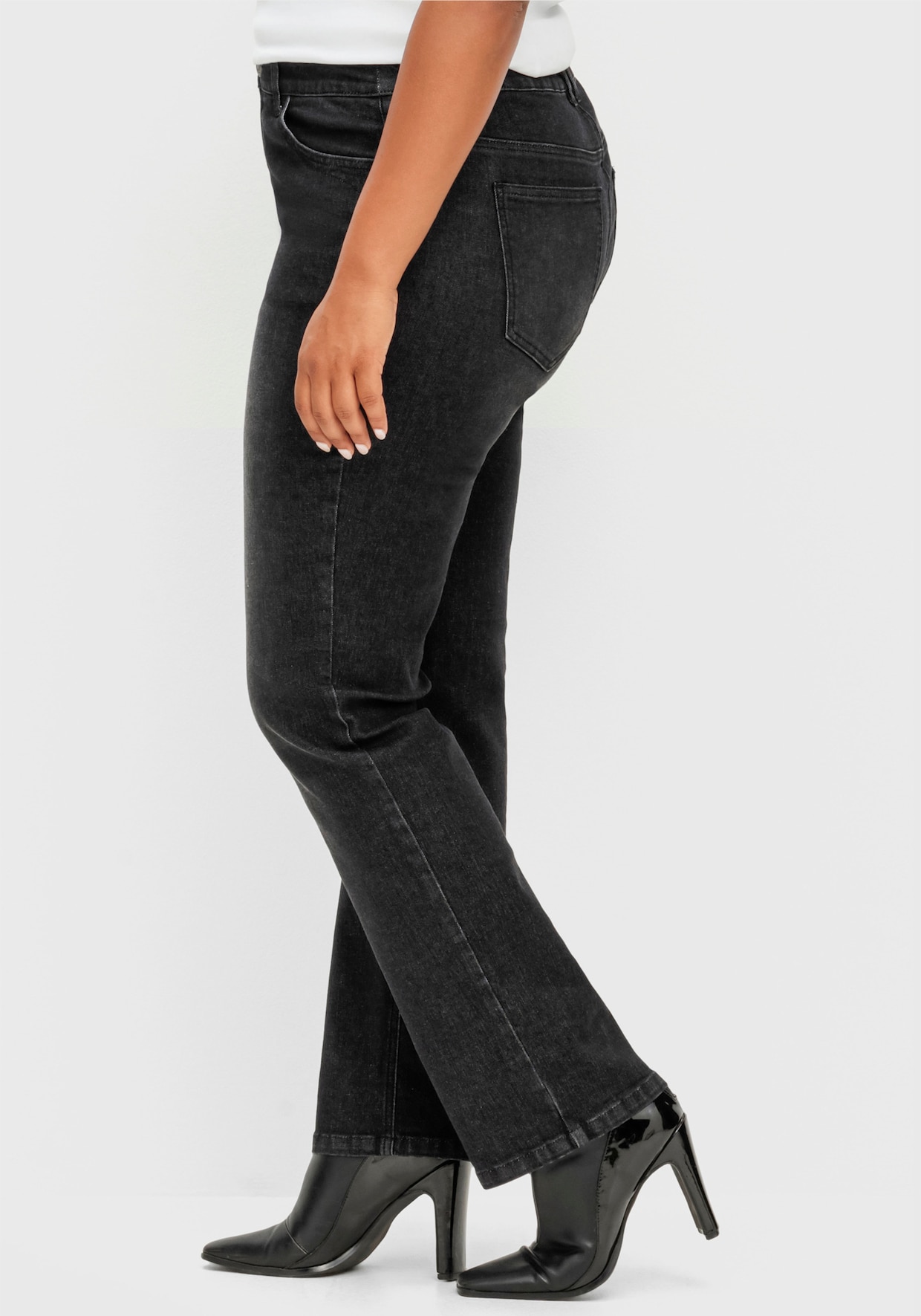 sheego Gerade Jeans - black denim