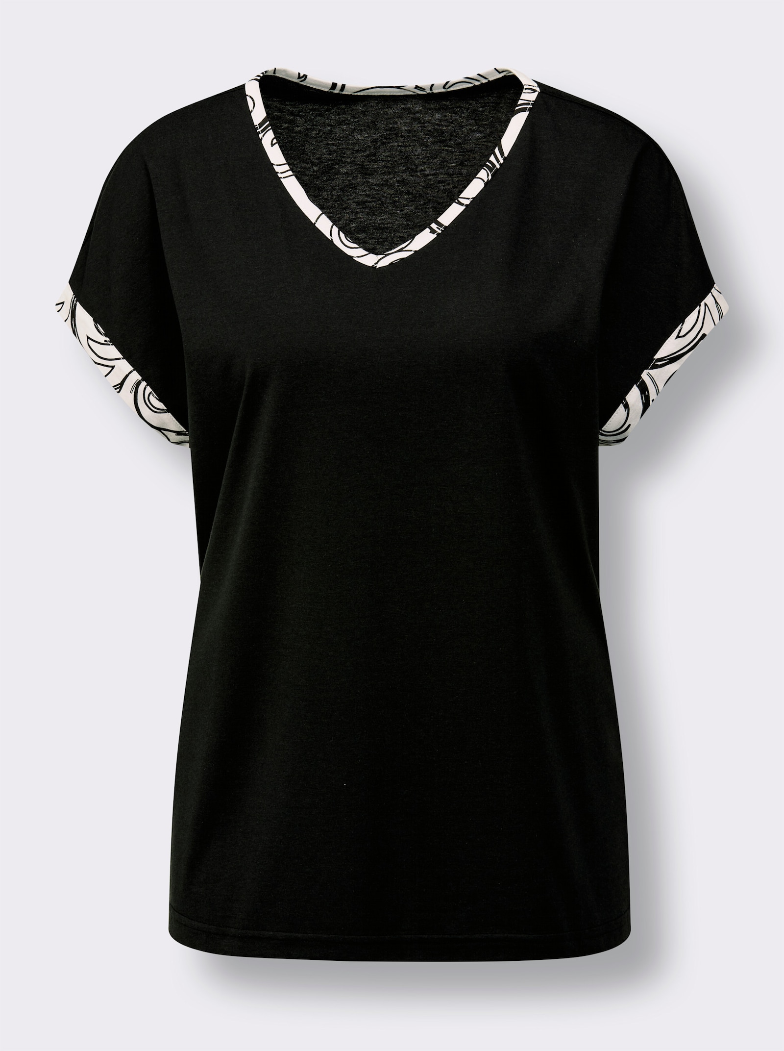 wäschepur Shortys mit Allover-Druck - schwarz-bedruckt + weiß-bedruckt