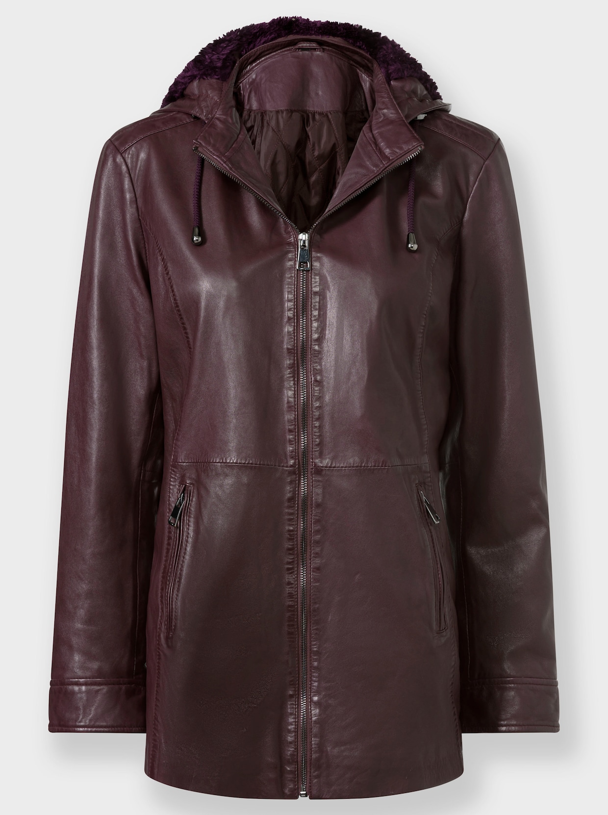 Lederjacke - burgund