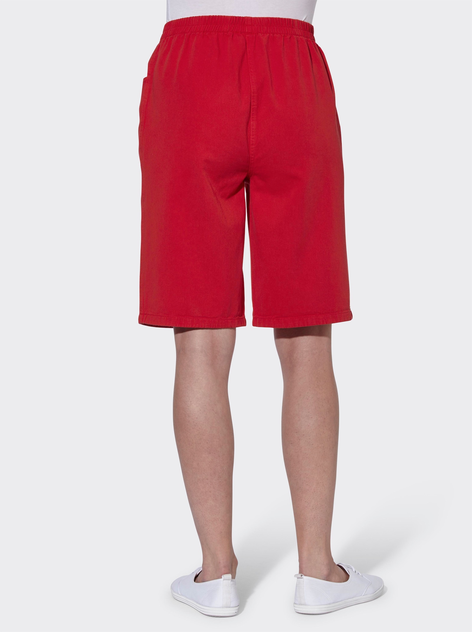 Bermudas mit Rundum-Dehnbund - rot