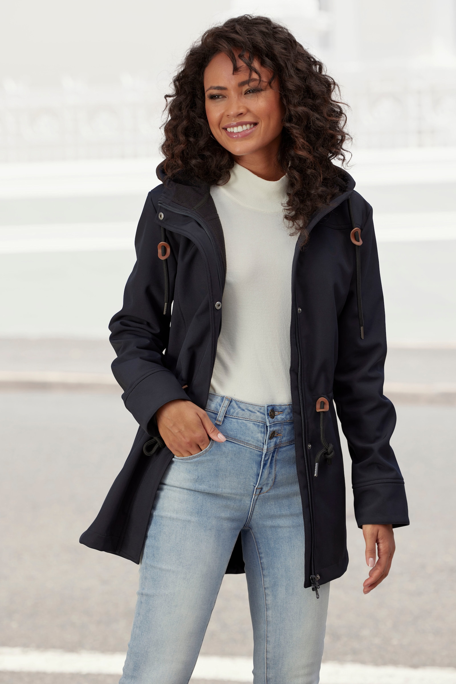 vivance active Softshell-jack - zwart