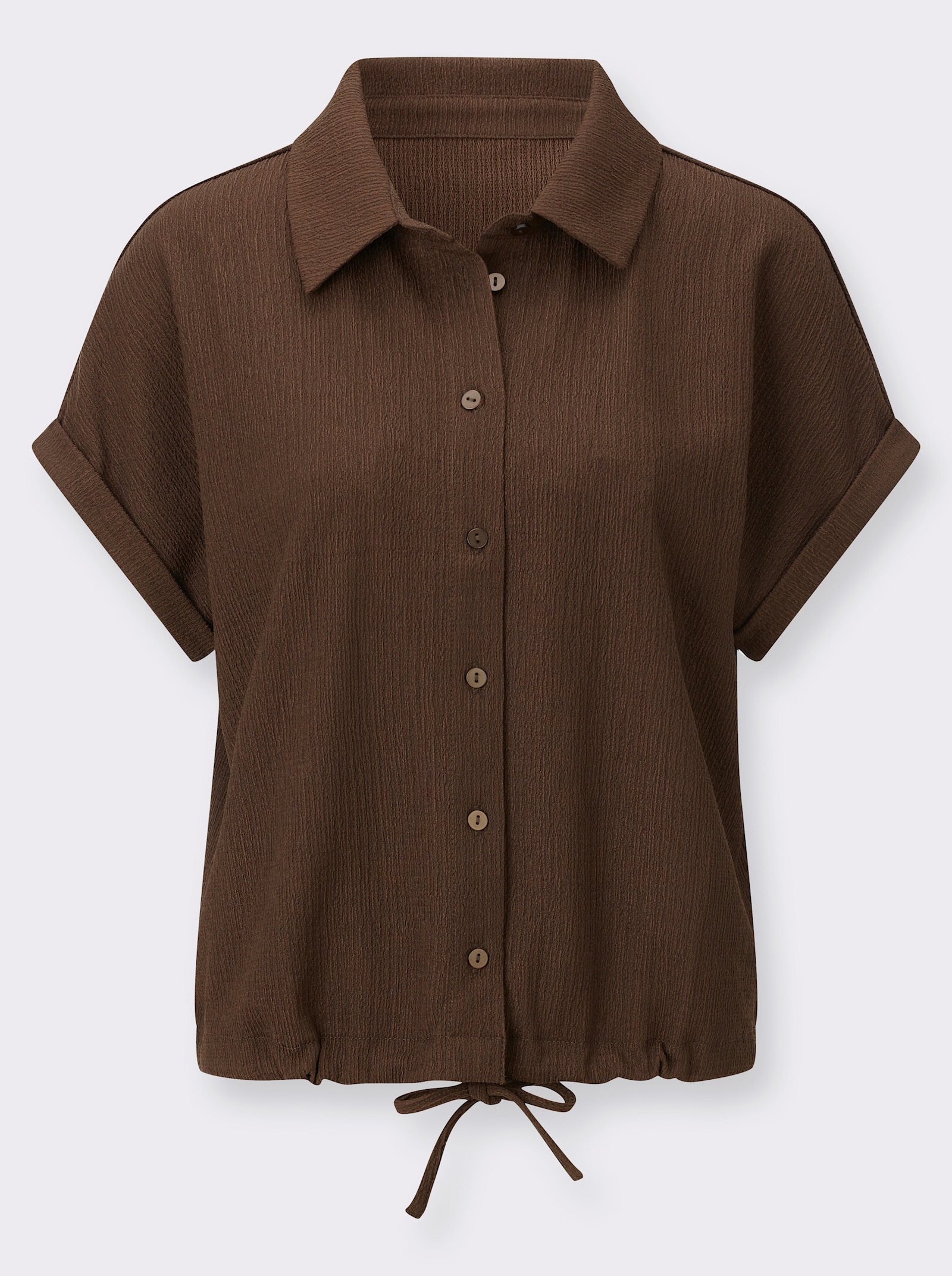 Shirtjacke in Oversize-Form - schoko