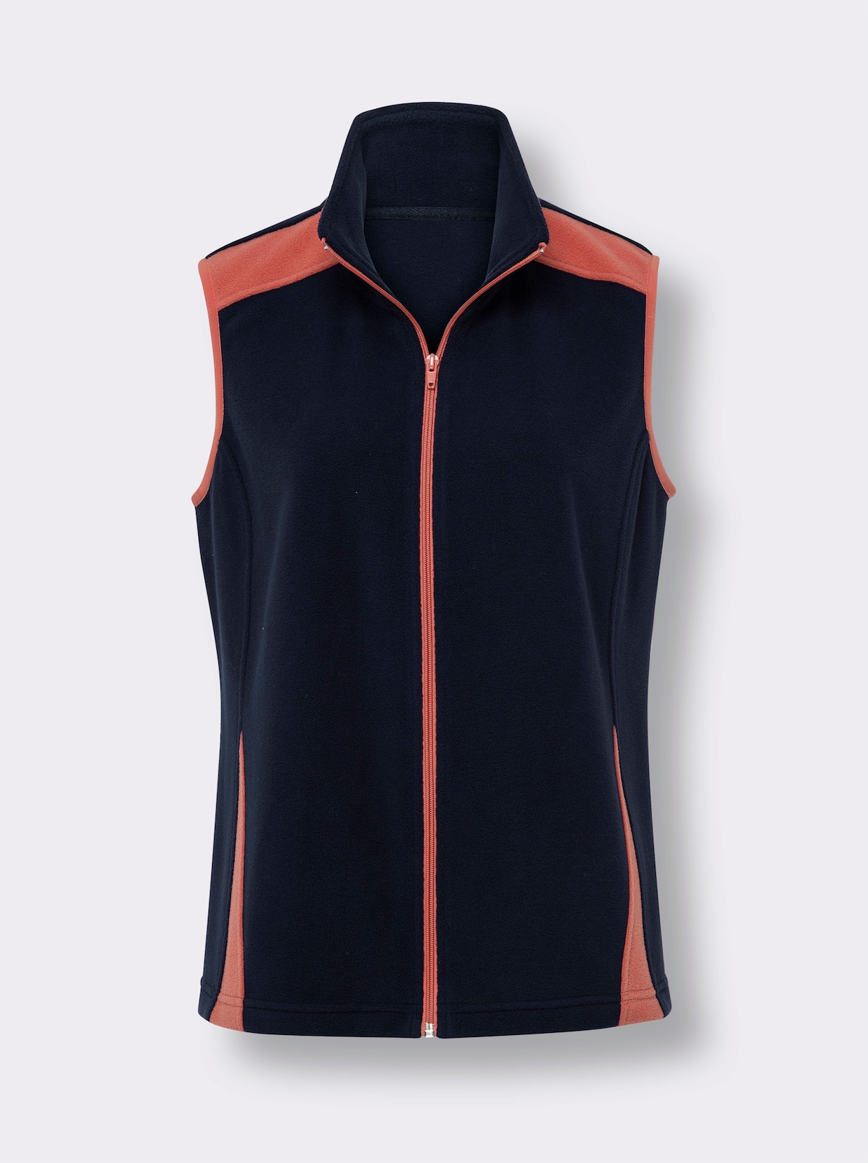 Fleecegilet - marine/grapefruit