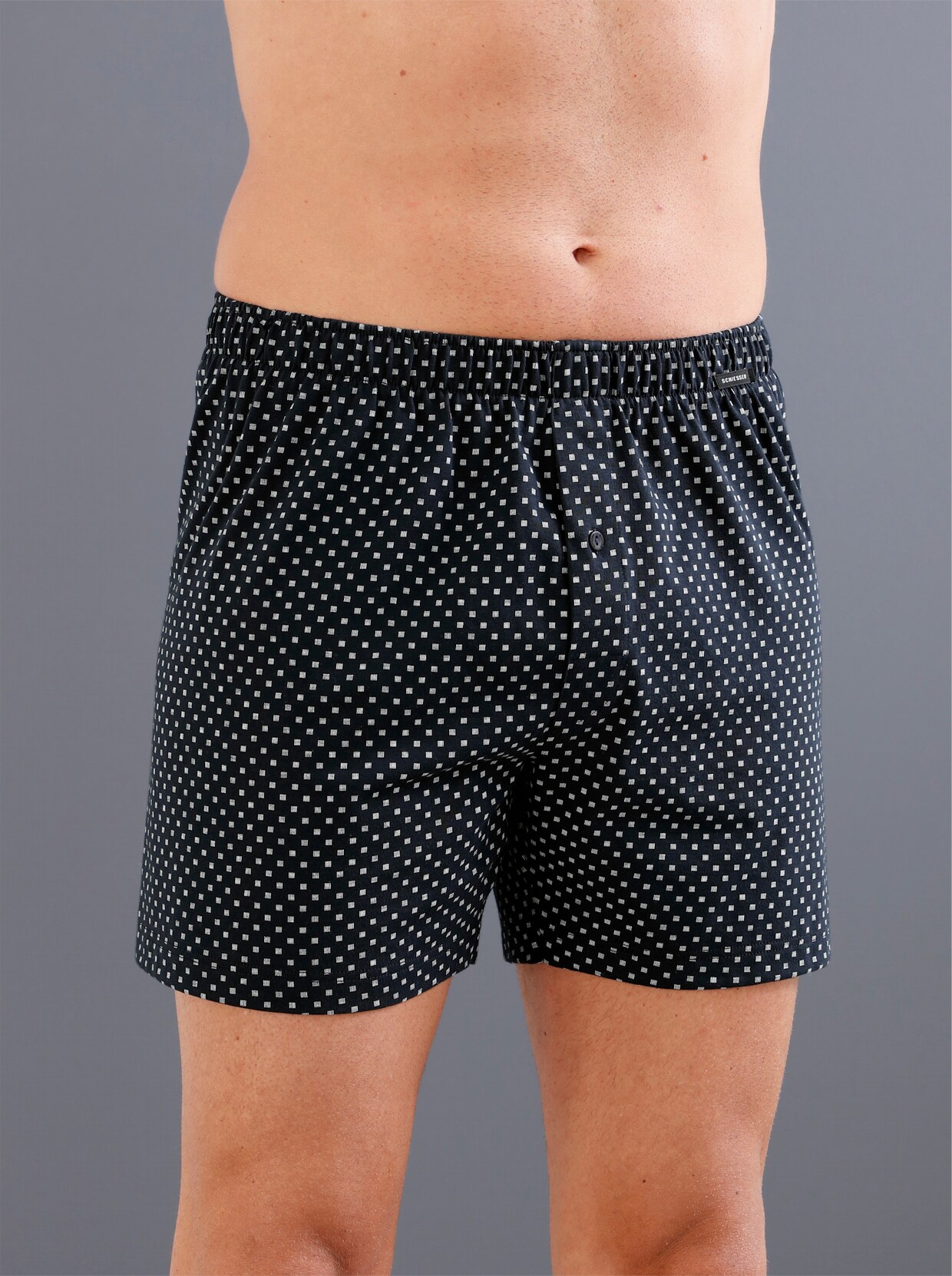 Boxershorts - donkerblauw geprint