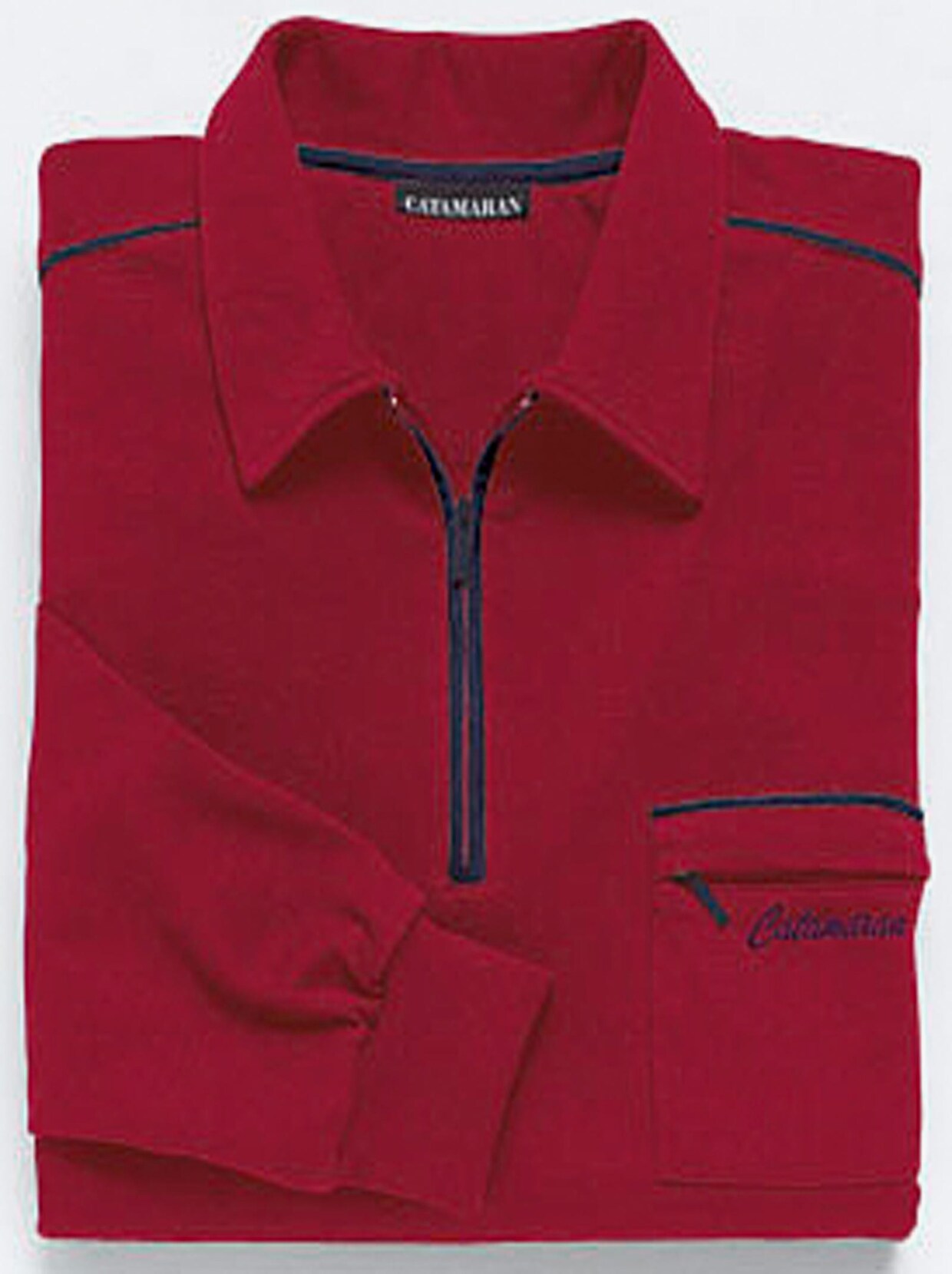 Catamaran Poloshirt met lange mouwen - rood