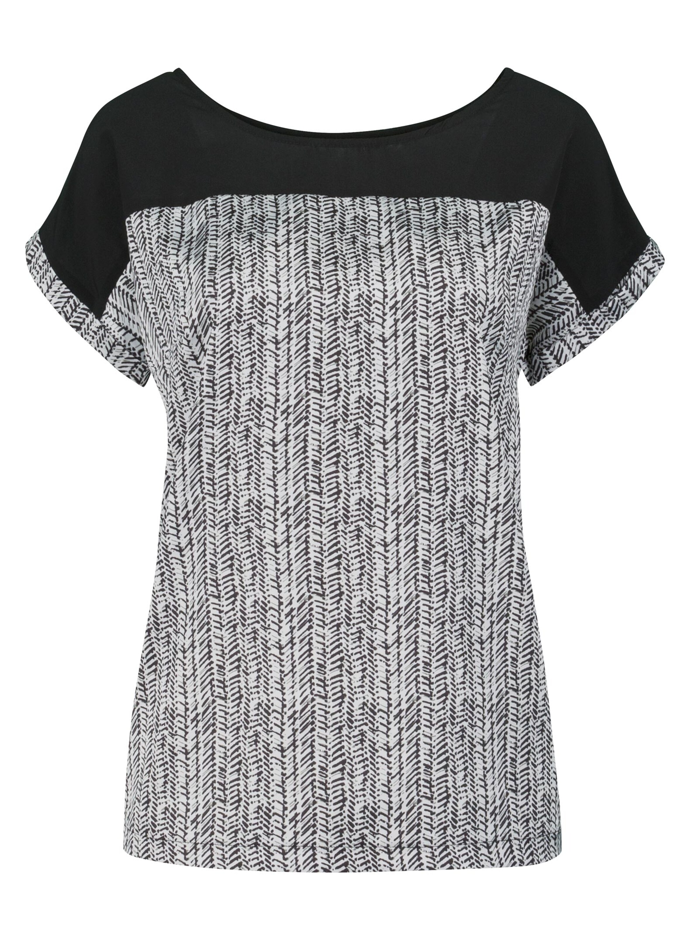 Bluse - schwarz-weiß-gemustert