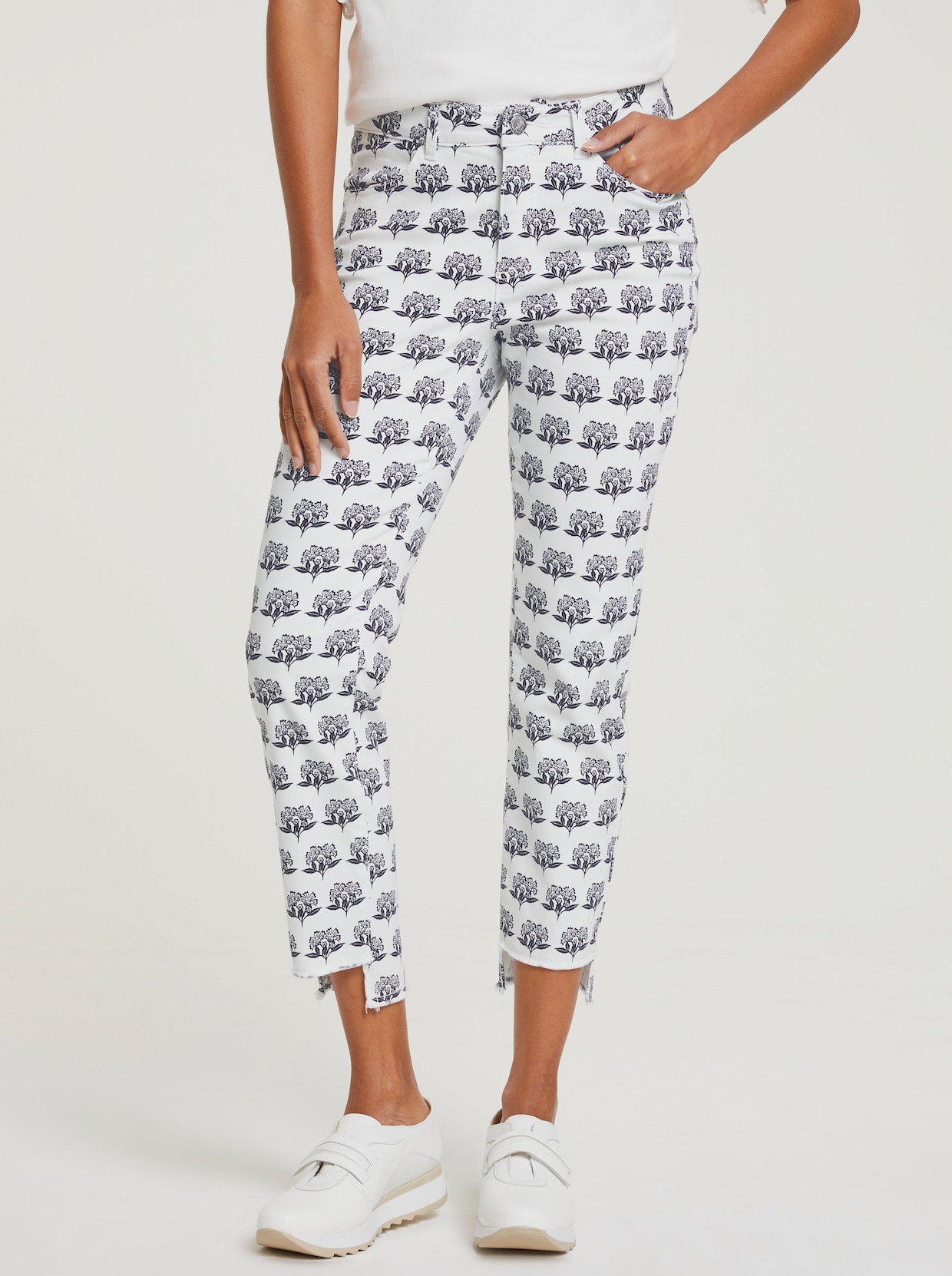 heine Broek met print - bont