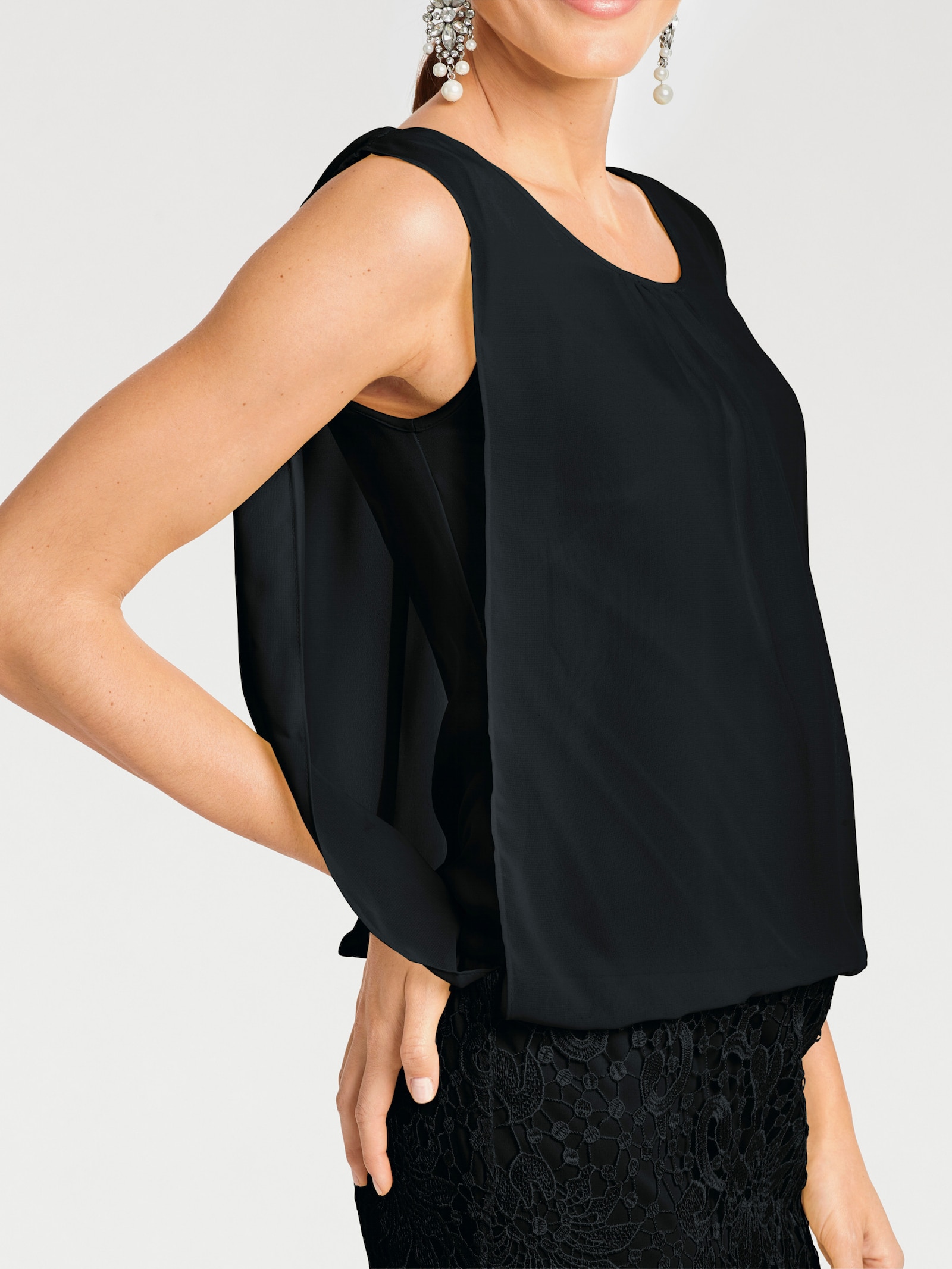 heine Kanten jurk met smal rokdeel - zwart