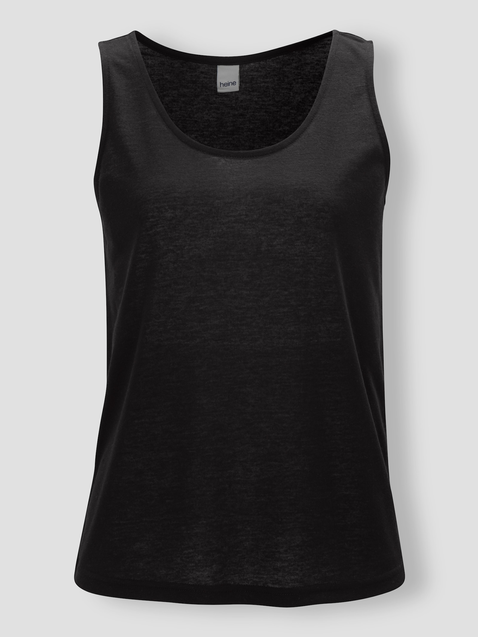 heine Shirttop mit Leinen - schwarz