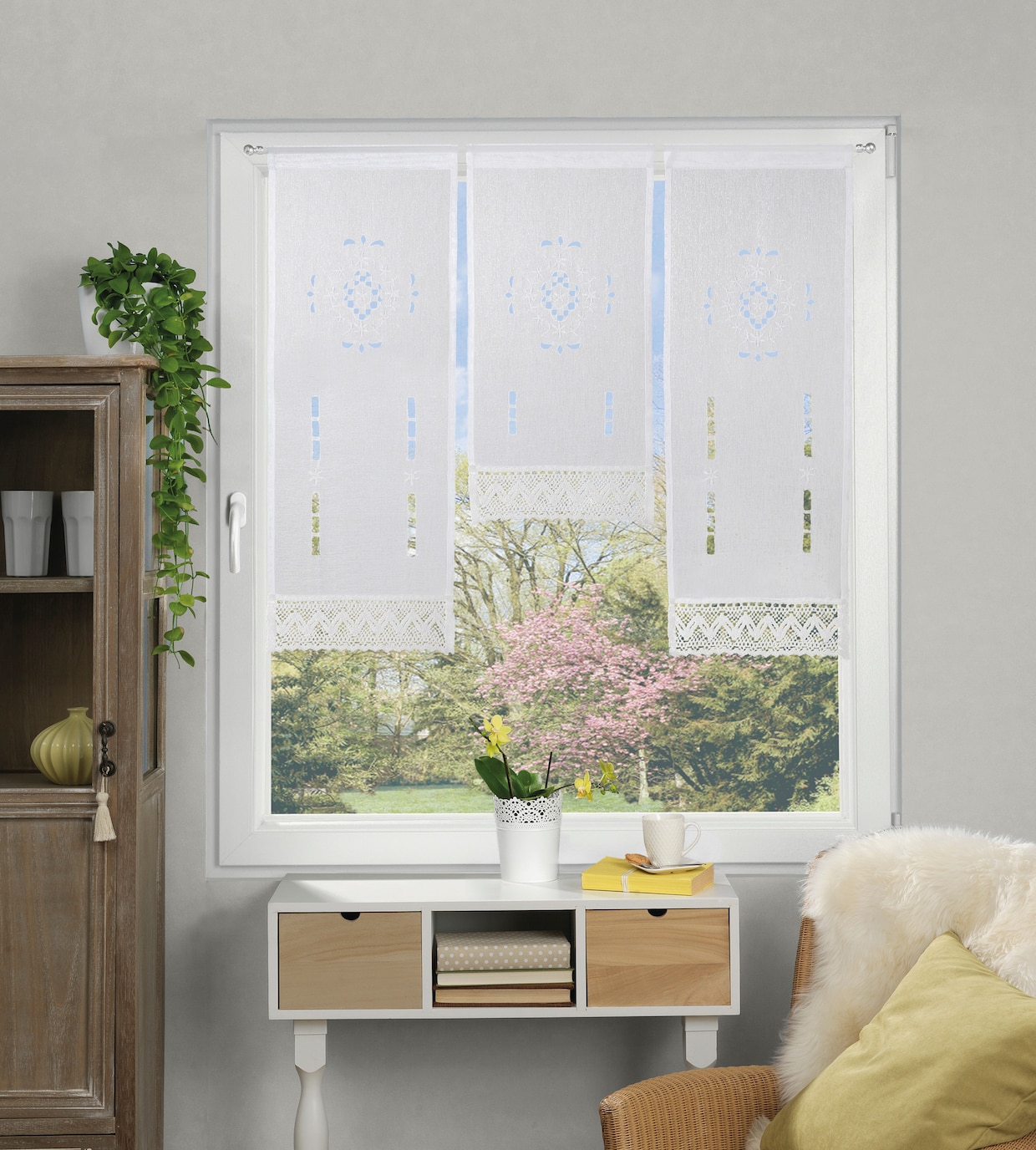 heine home Fensterbehang - weiß