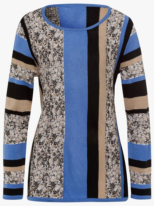 Pullover - kornblume-gemustert