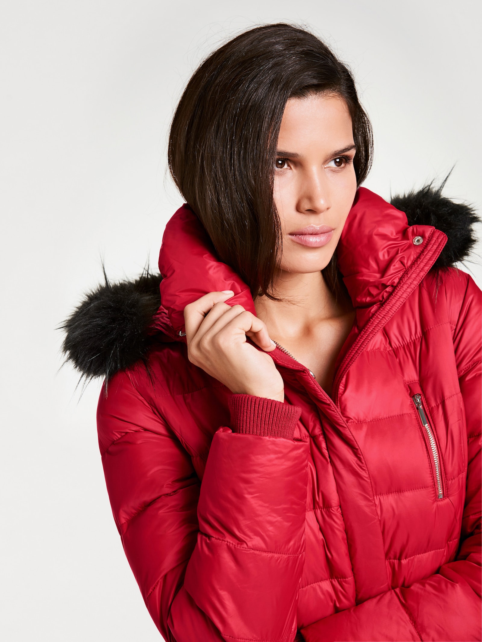 heine Steppjacke mit abnehmbarer Kapuze - rot