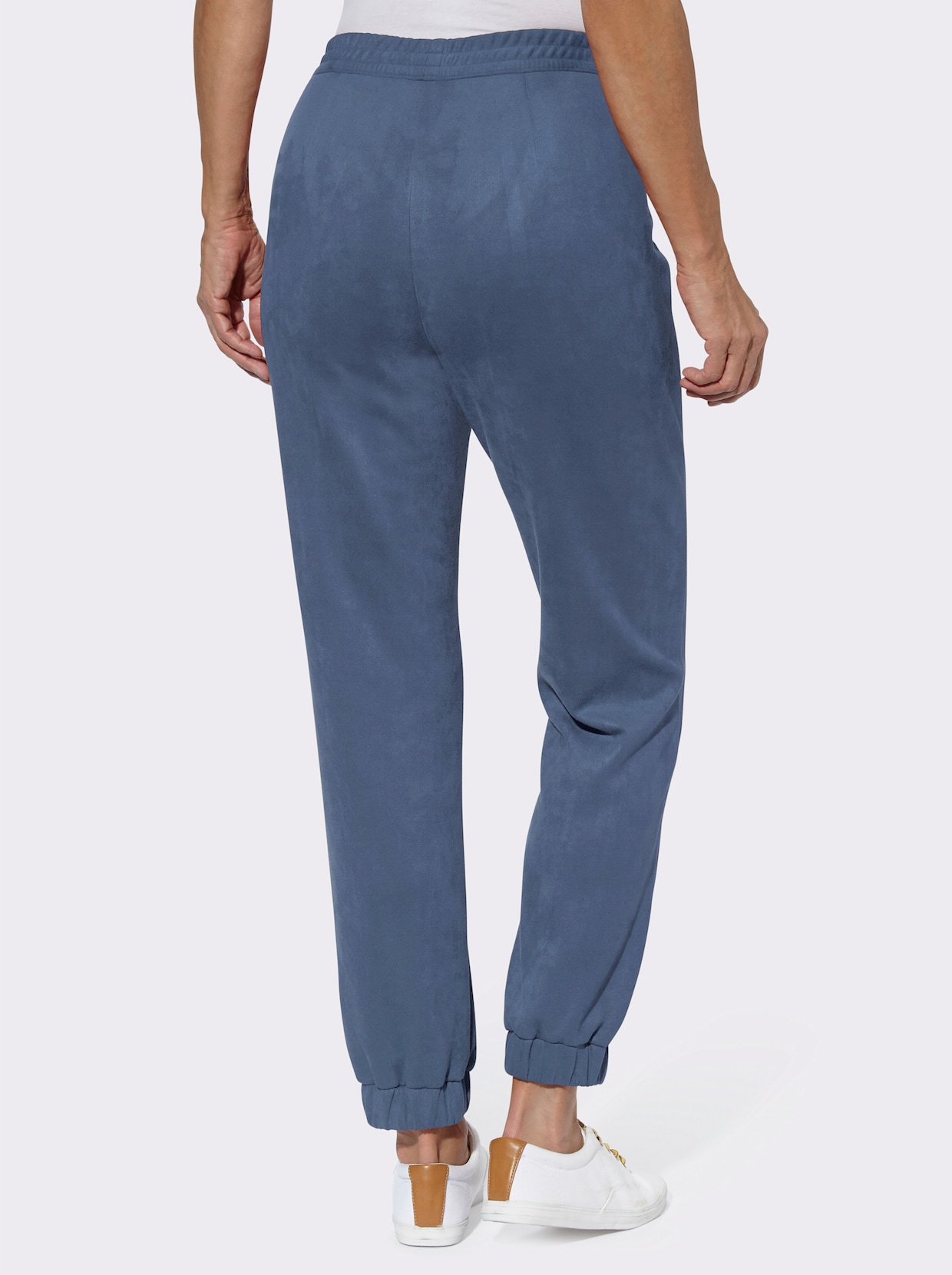 Pohodlné kalhoty - džínová modrá