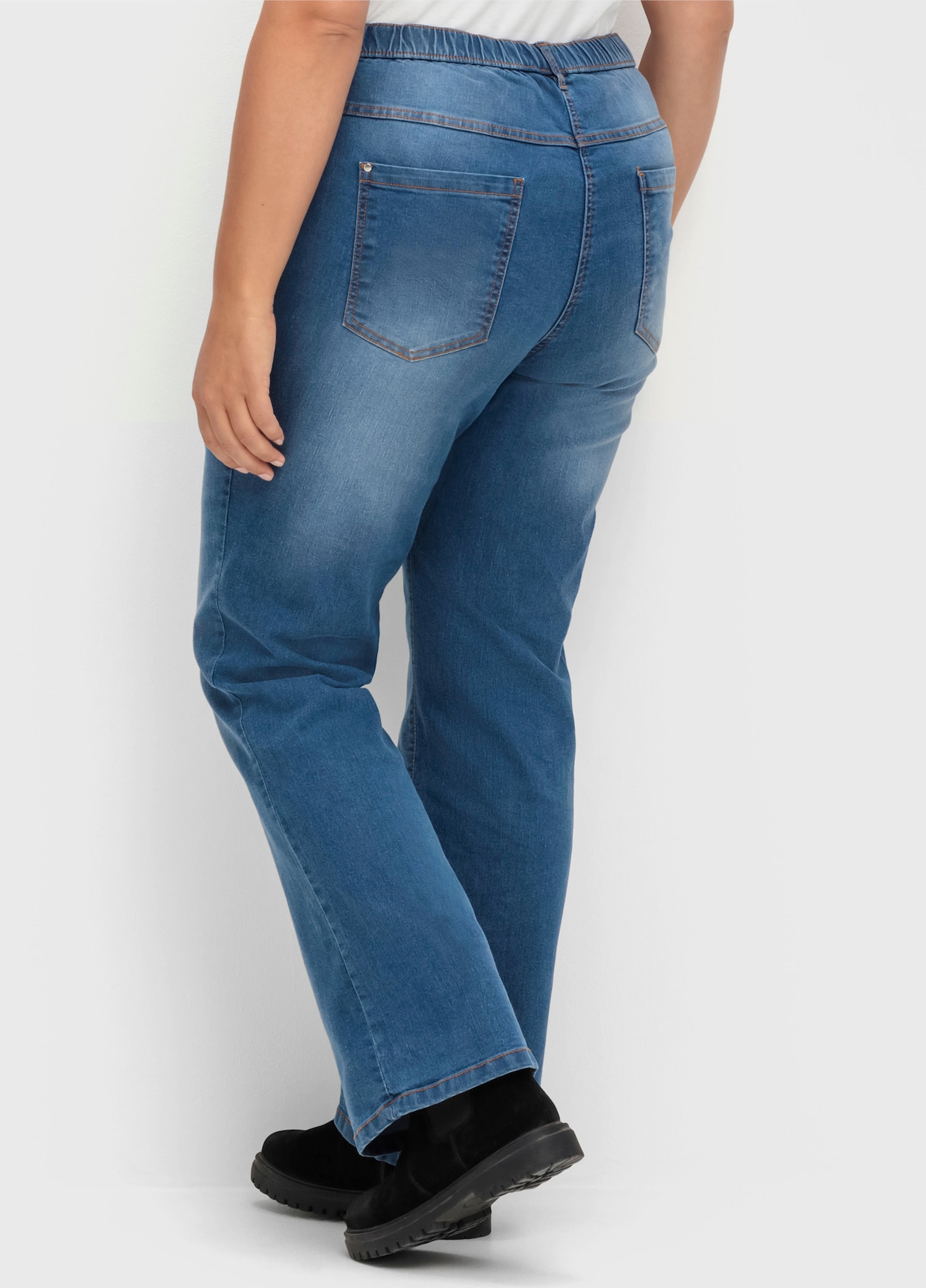 Bootcut-Jeans - blue-stone-washed