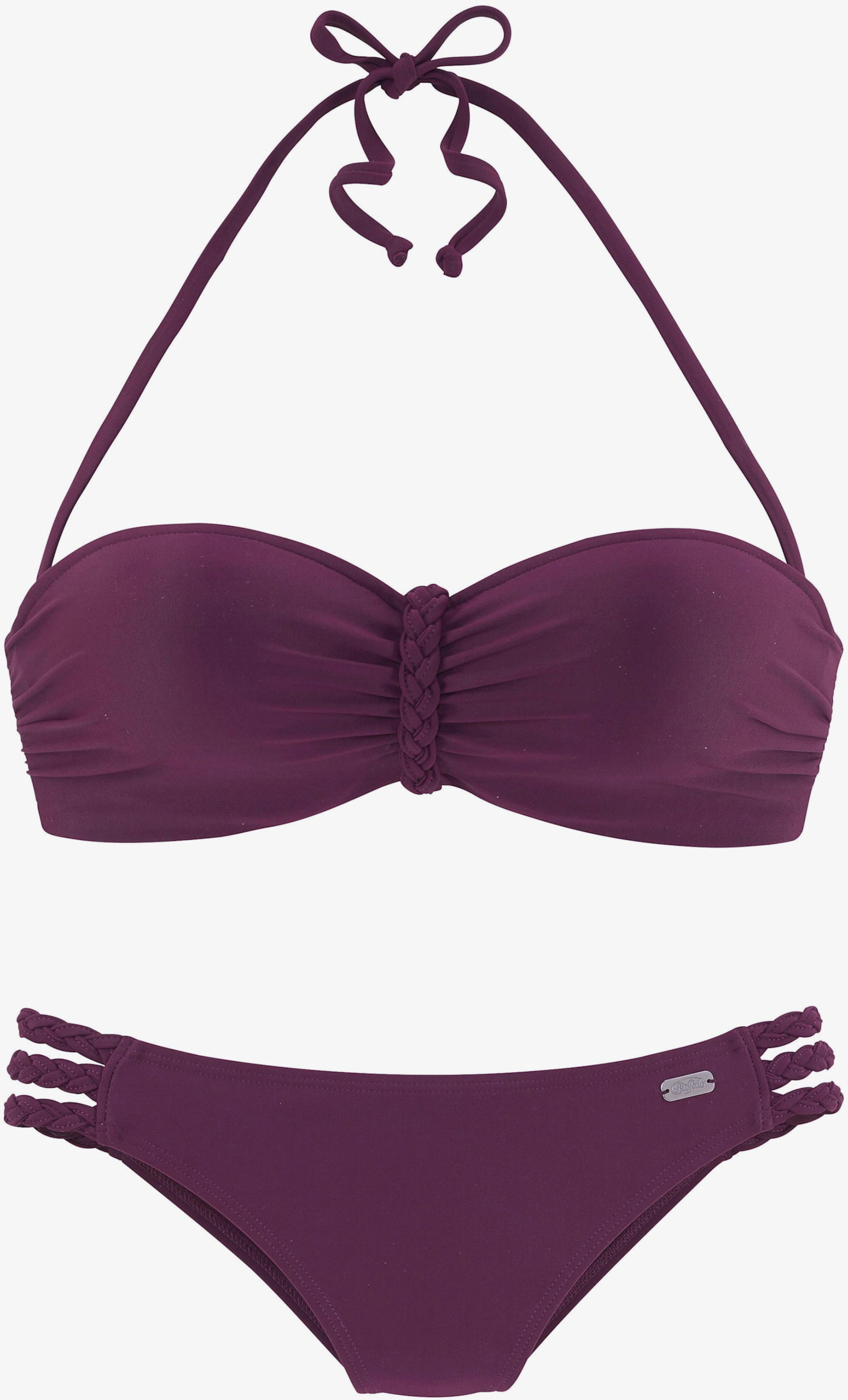 Buffalo Bügel-Bandeau-Bikini - bordeaux