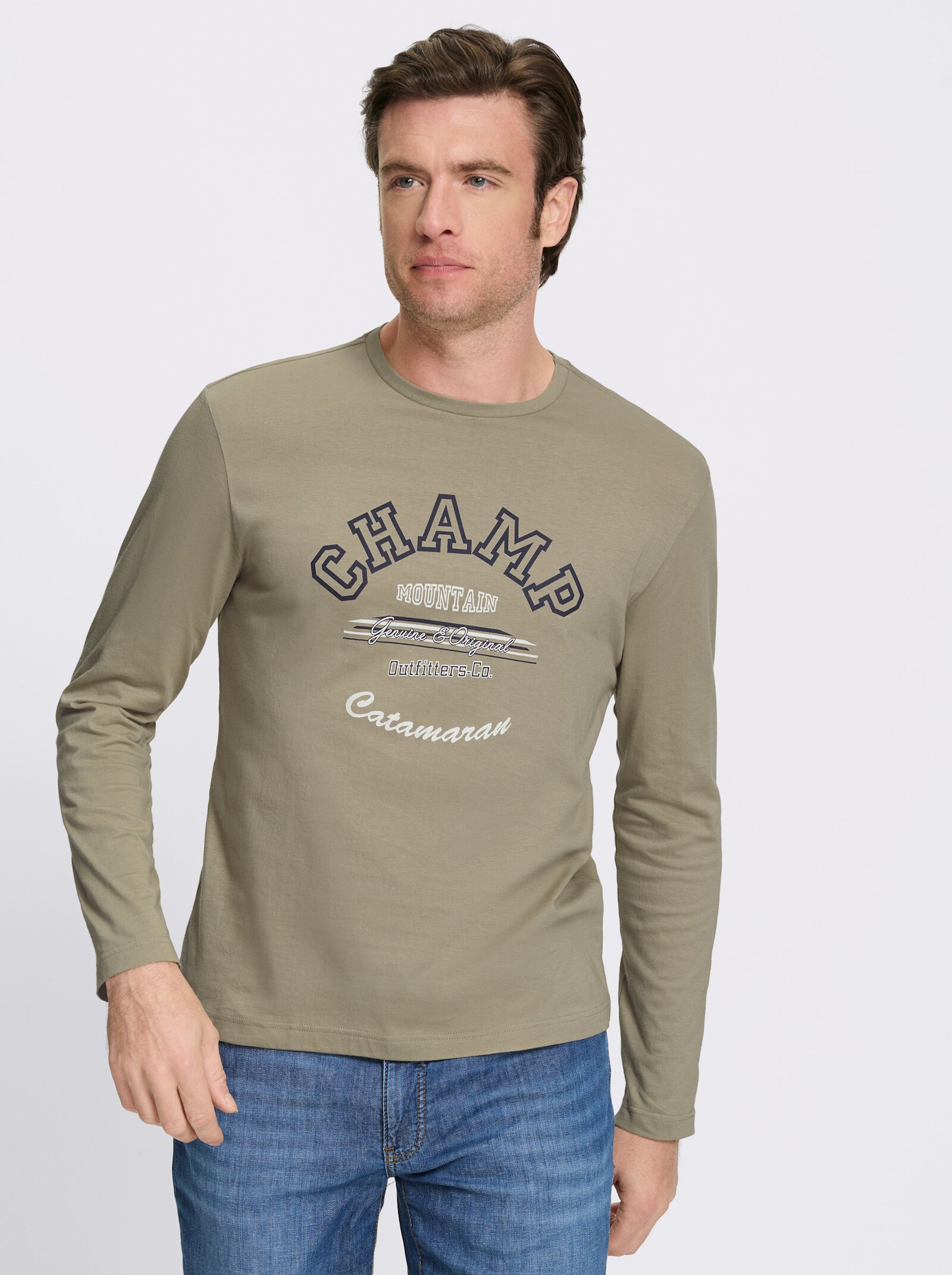 Catamaran Langarmshirt - schlamm-bedruckt