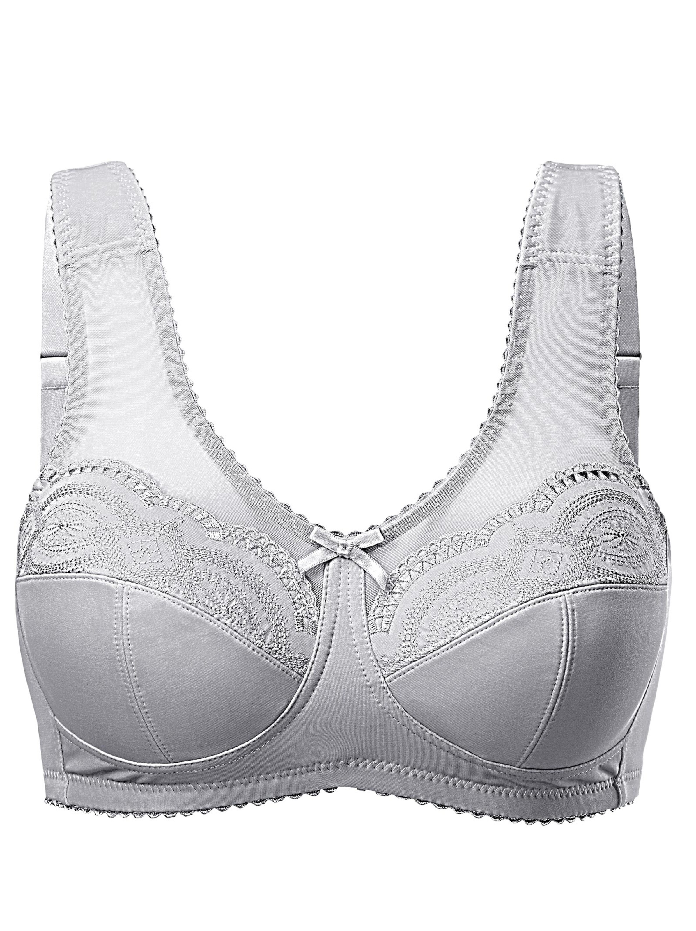 wäschepur Entlastungs-BH ohne Bügel - hellgrau + flieder