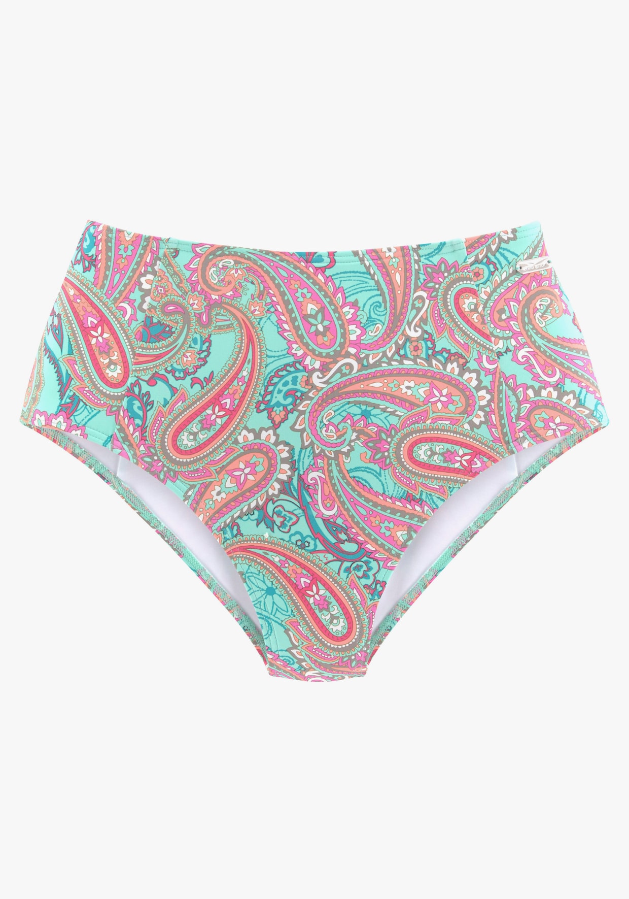 Venice Beach Highwaist bikinibroekje - mint geprint