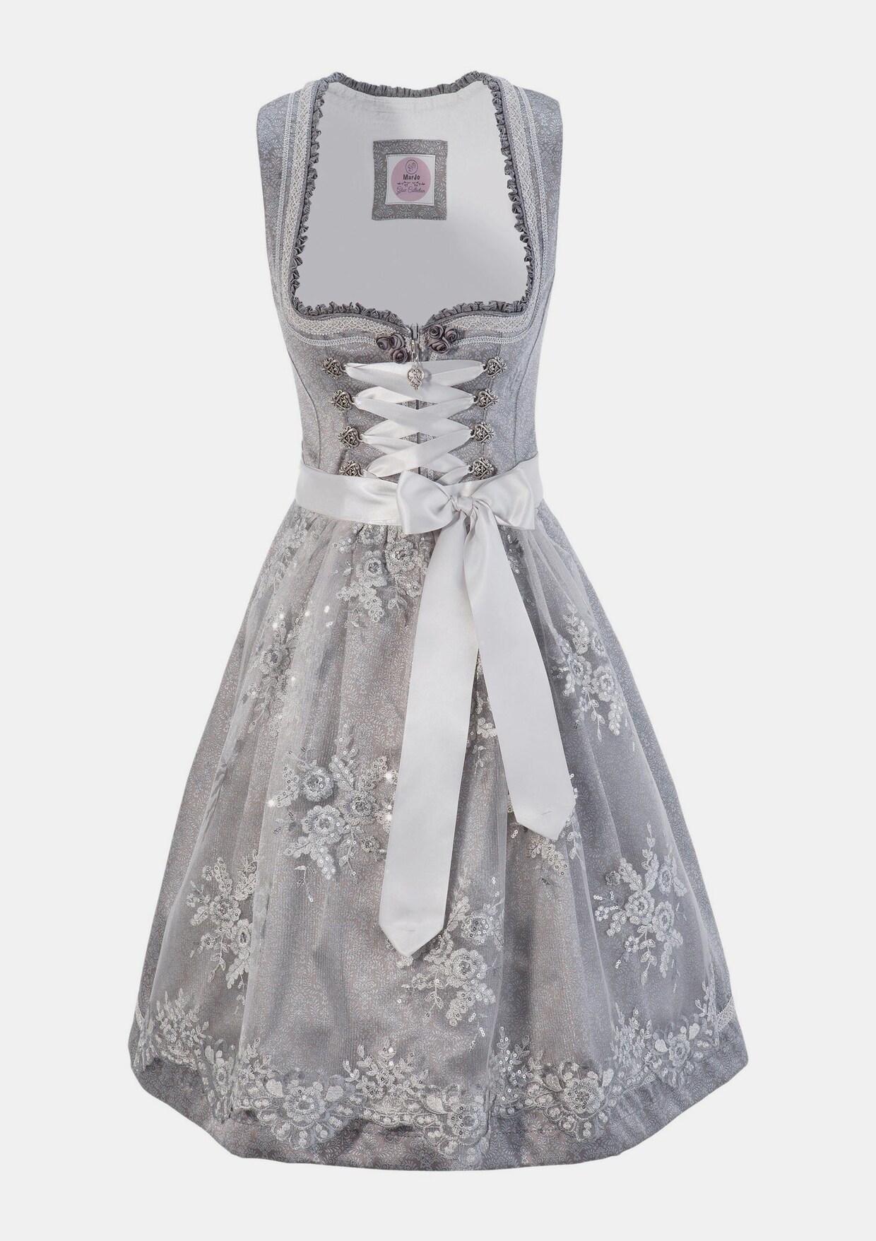 MarJo Dirndl - silberfarben-braun