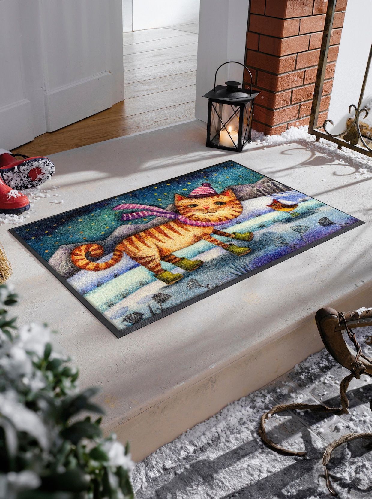 wash+dry by Kleen-Tex Fußmatte - blau-braun