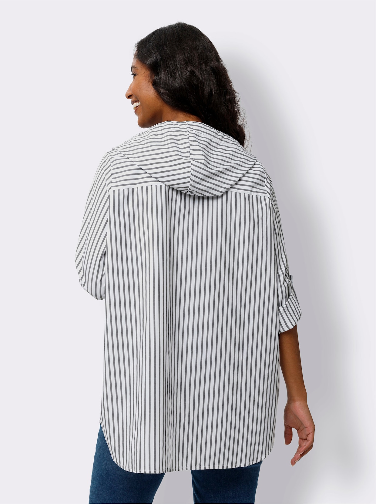 heine Gestreifte Bluse - khaki-ecru-gestreift