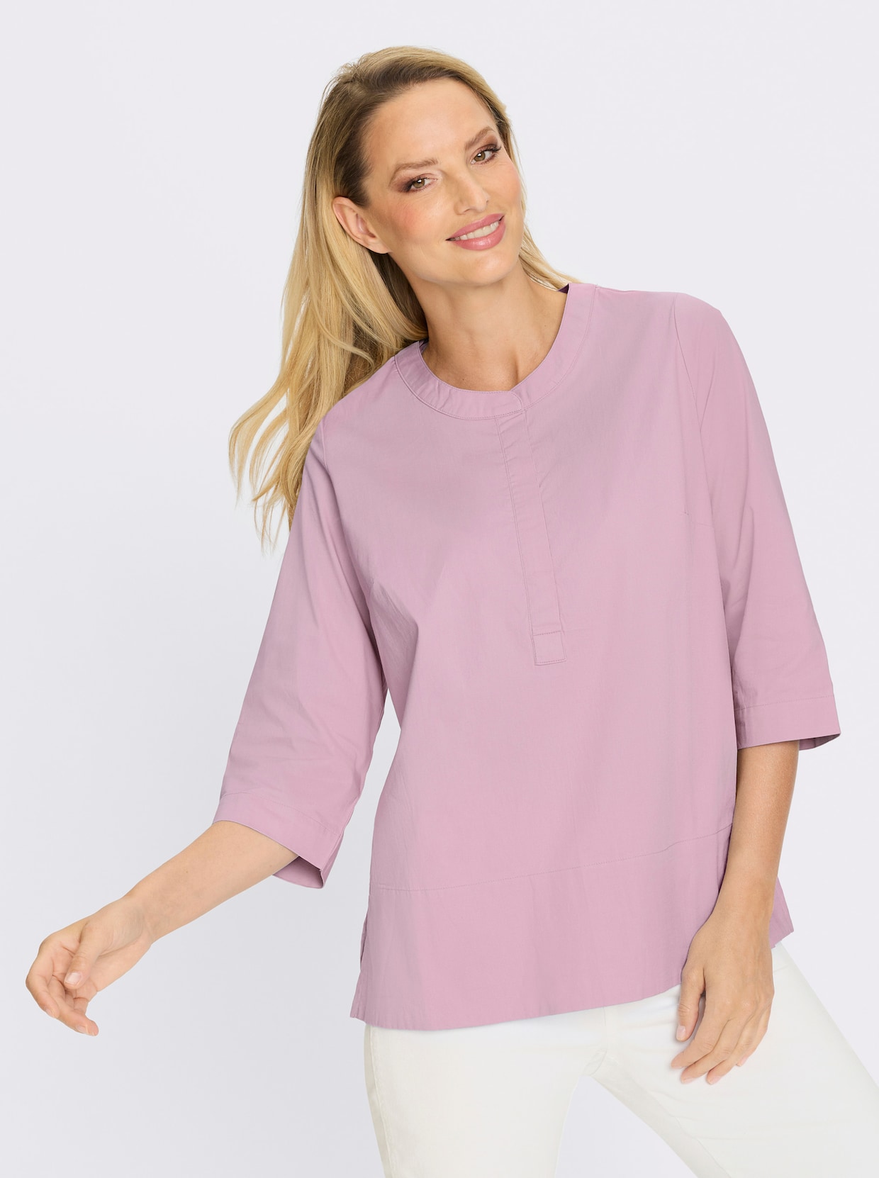 heine Baumwollbluse - rosé