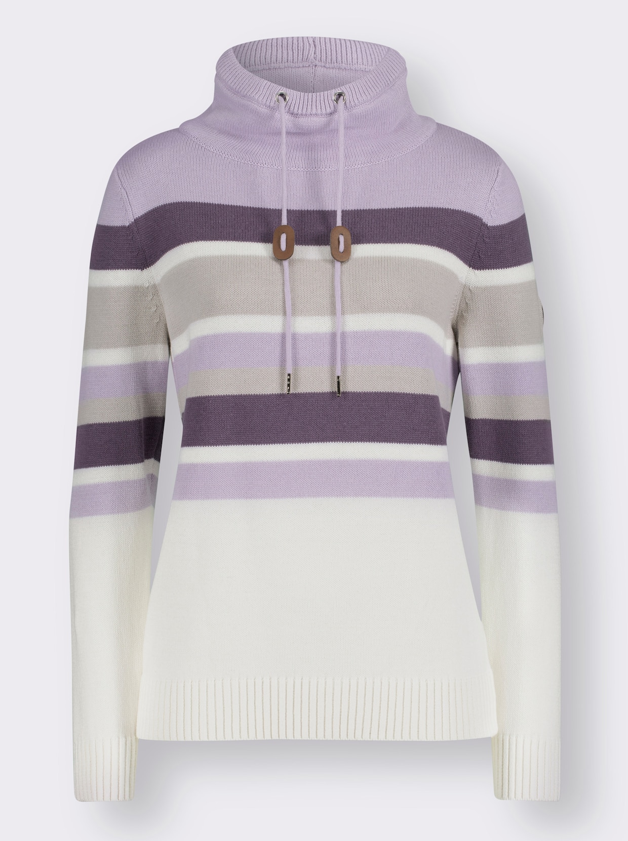 Pullover met lange mouwen - lila/vijg gestreept