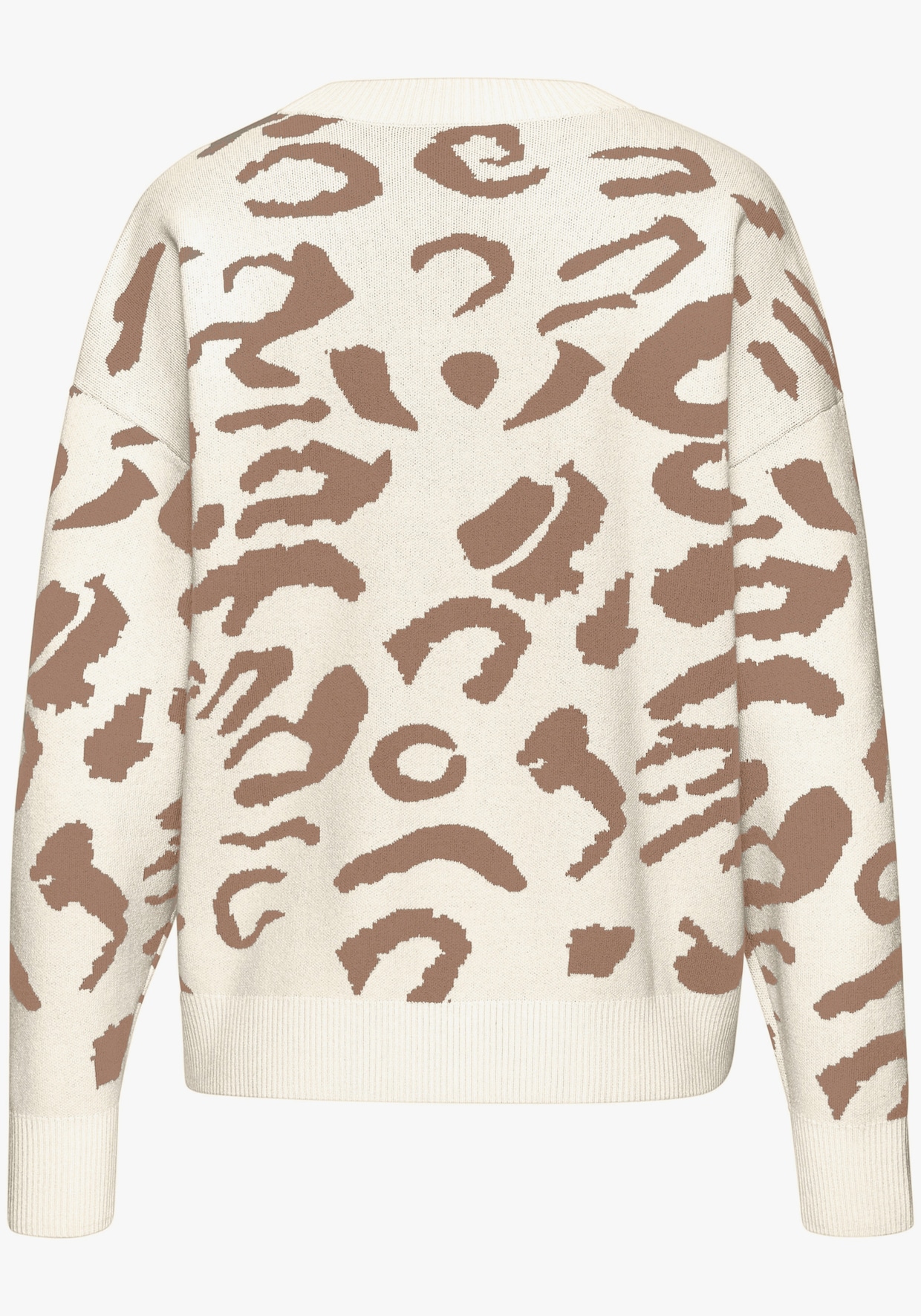 LASCANA Jacquardpullover - creme-camelfarben