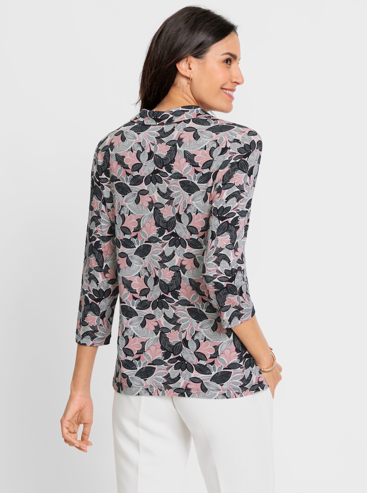 Poloshirt - hortensie-hellrosé-bedruckt