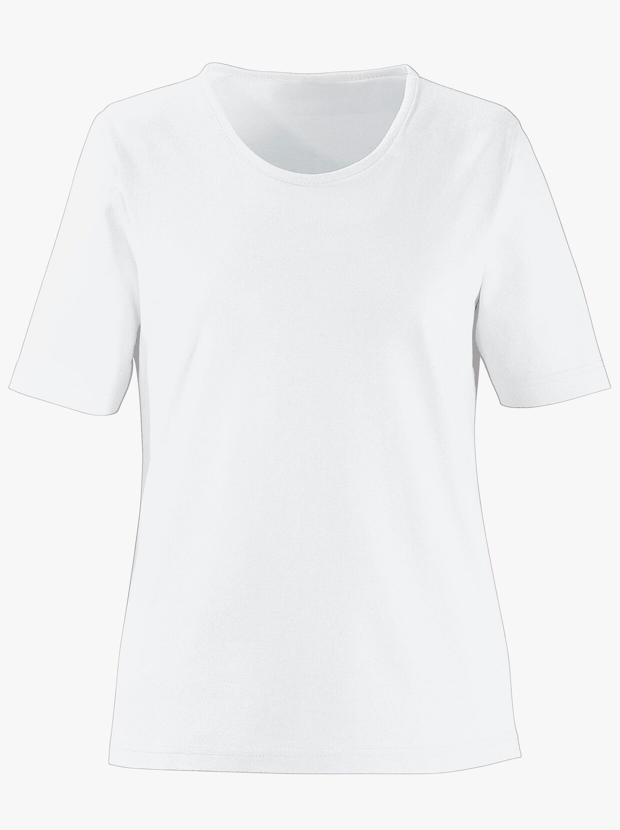 Tričko s kulatým výstřihem - bílá