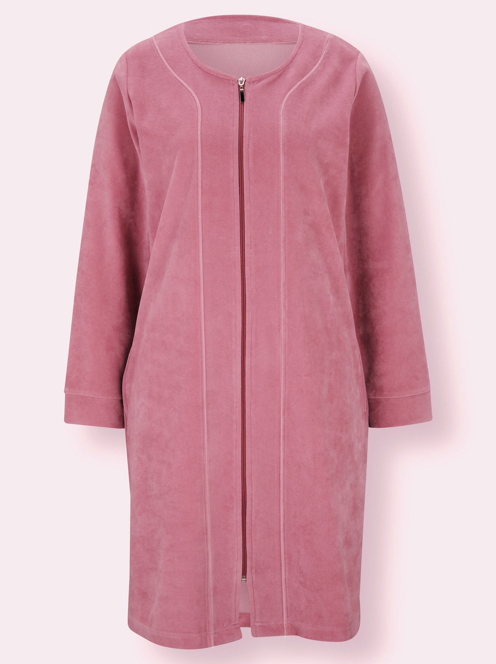 Plantier Morgenmantel in Nicki-Qualität - altrosa