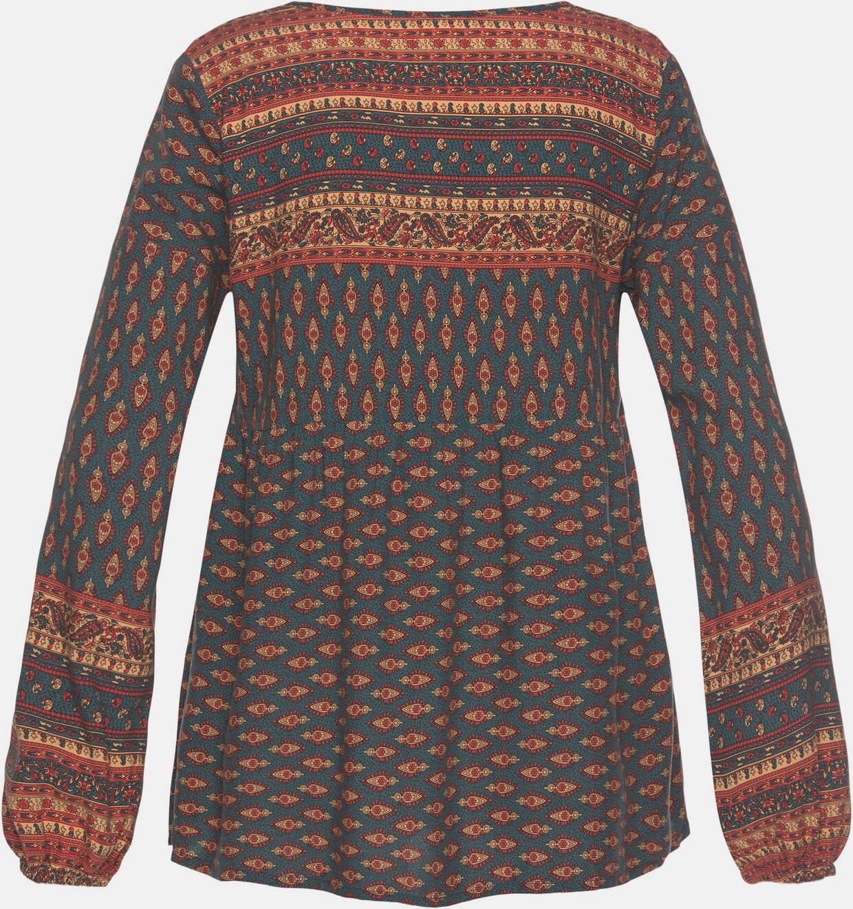 Buffalo Comfortabele blouse - petrol geprint