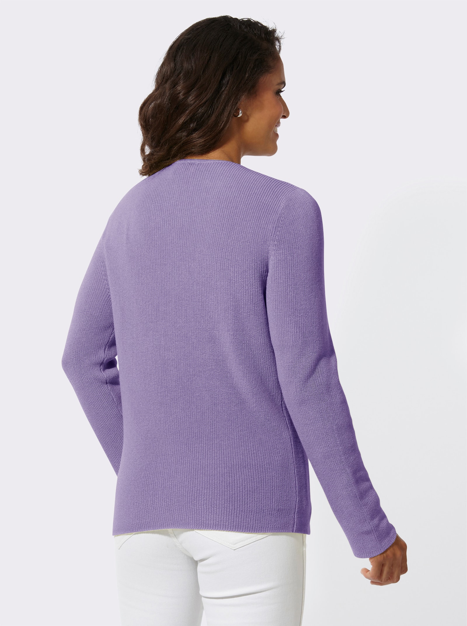 Twin-Set aus reiner Baumwolle - lavendel