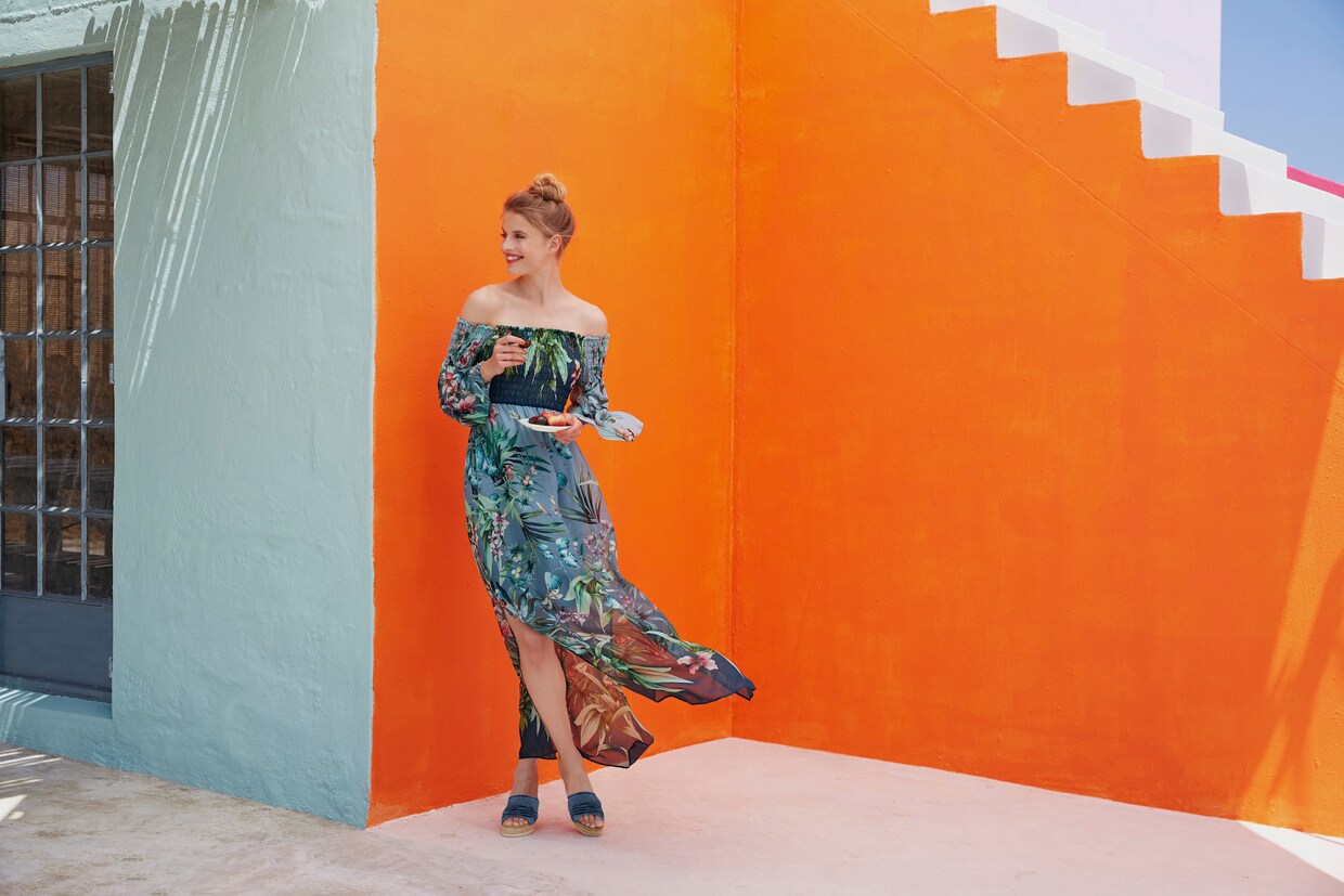 heine Druck-Kleid - bunt