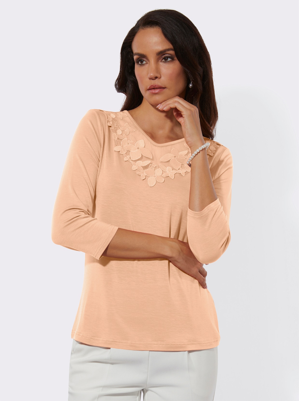 3/4-Arm-Shirt - apricot