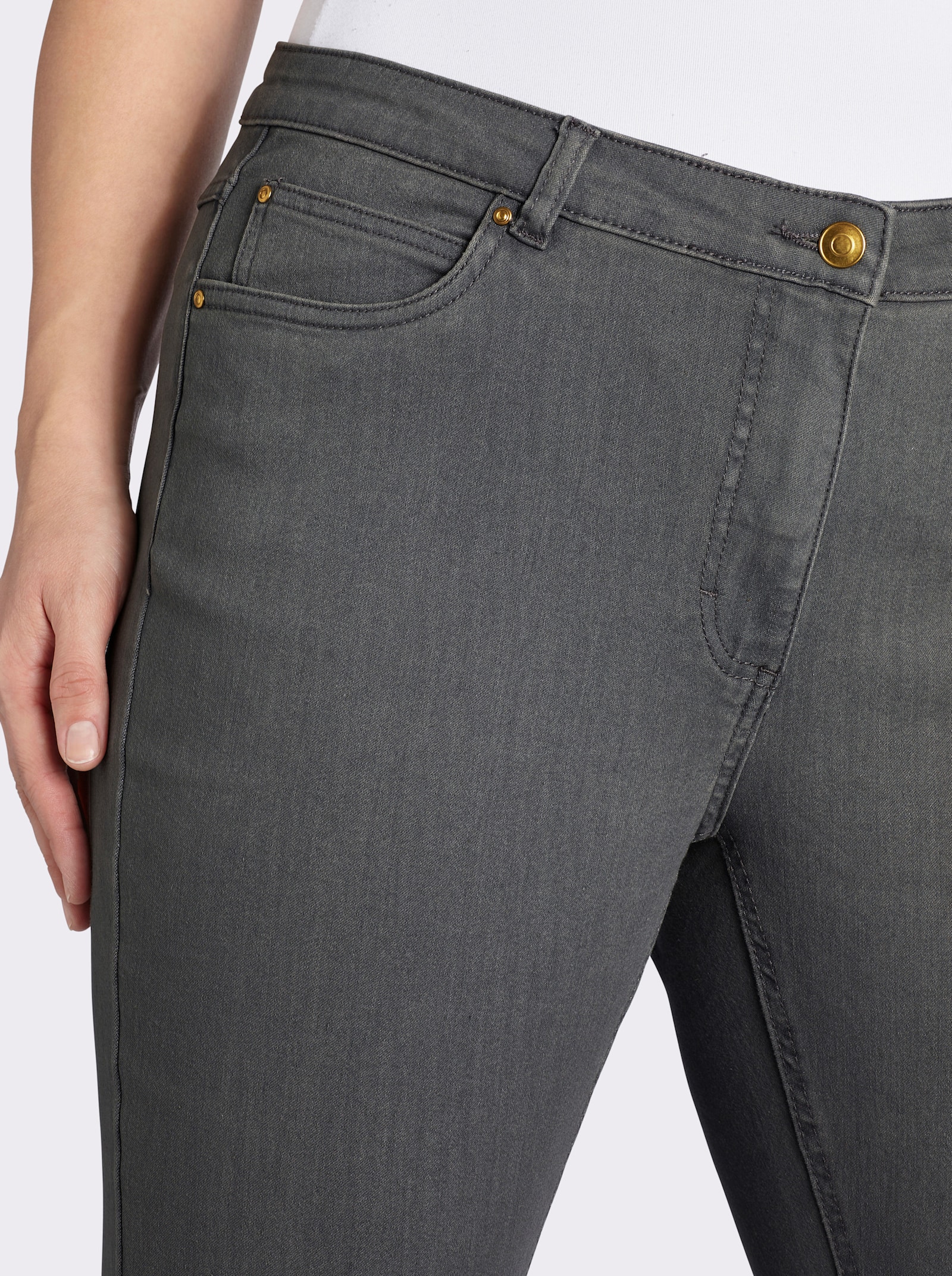  Bootcut-Jeans im 5-Pocket-Stil - stone-grey-denim
