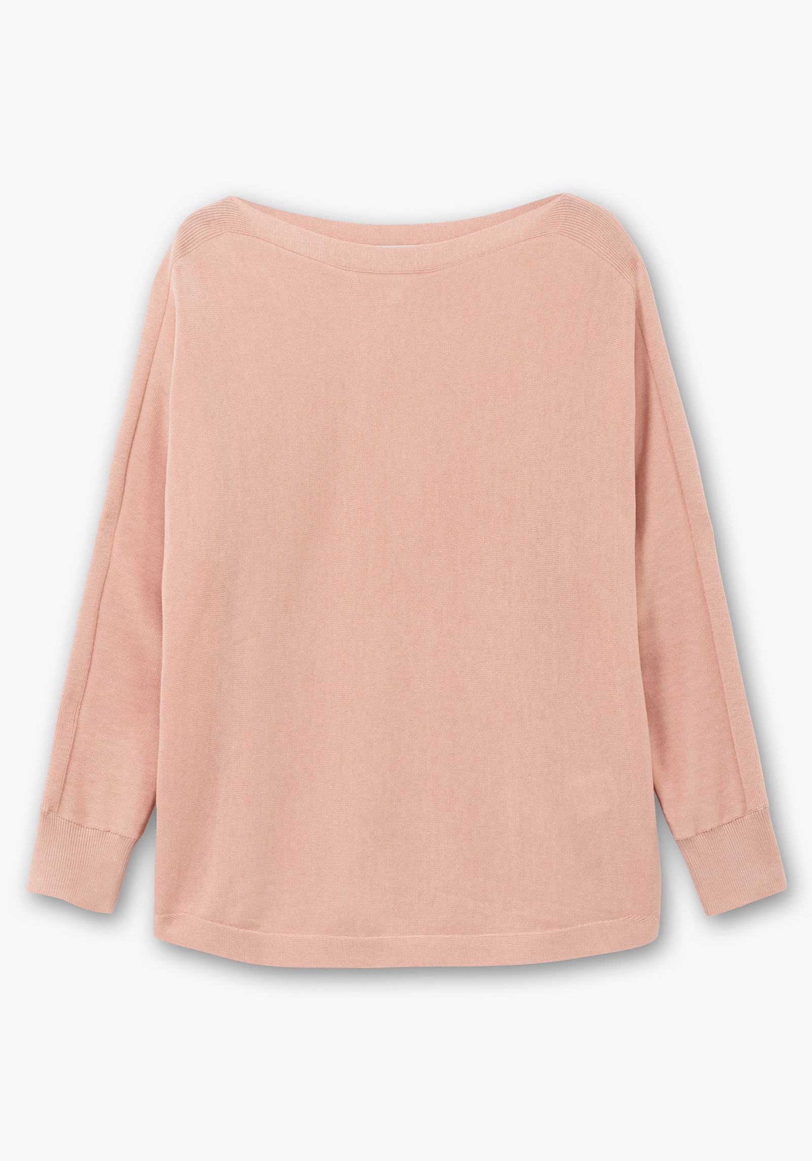 Langarm-Pullover in Jersey-Strick - puder
