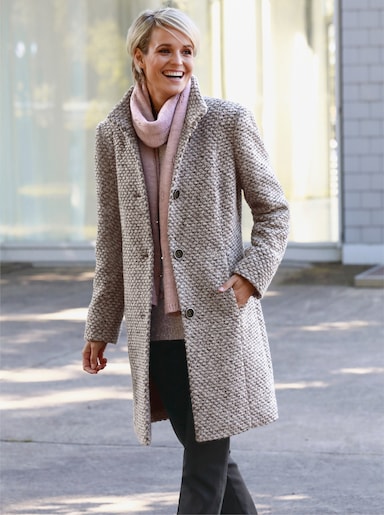 Manteau court - gris chiné