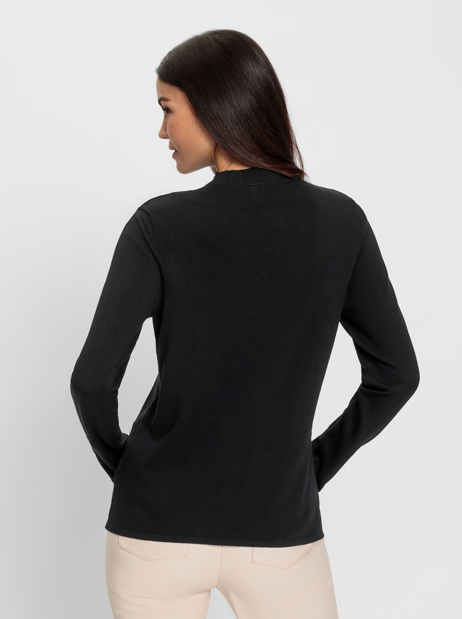 heine Pull à col montant avec découpe - noir