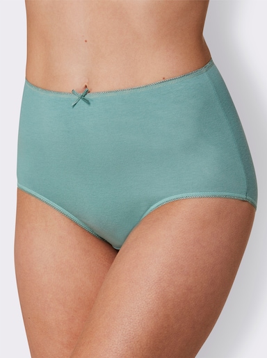 wäschepur Taillenslip mit elastischen Abschlüssen - weiß + magenta + marine + jade