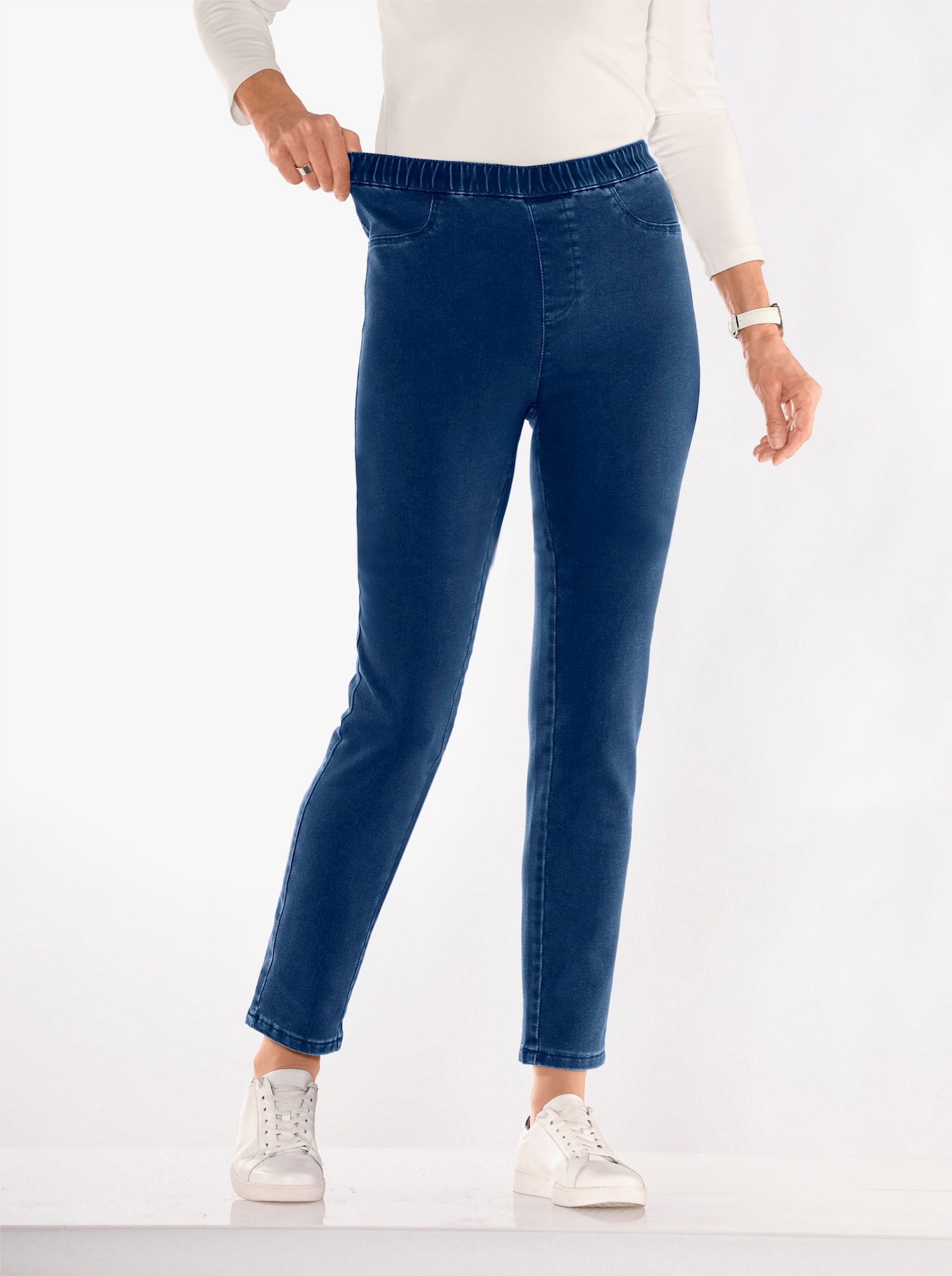 Comfortjeans in subtiele wassing - blue-stonewashed