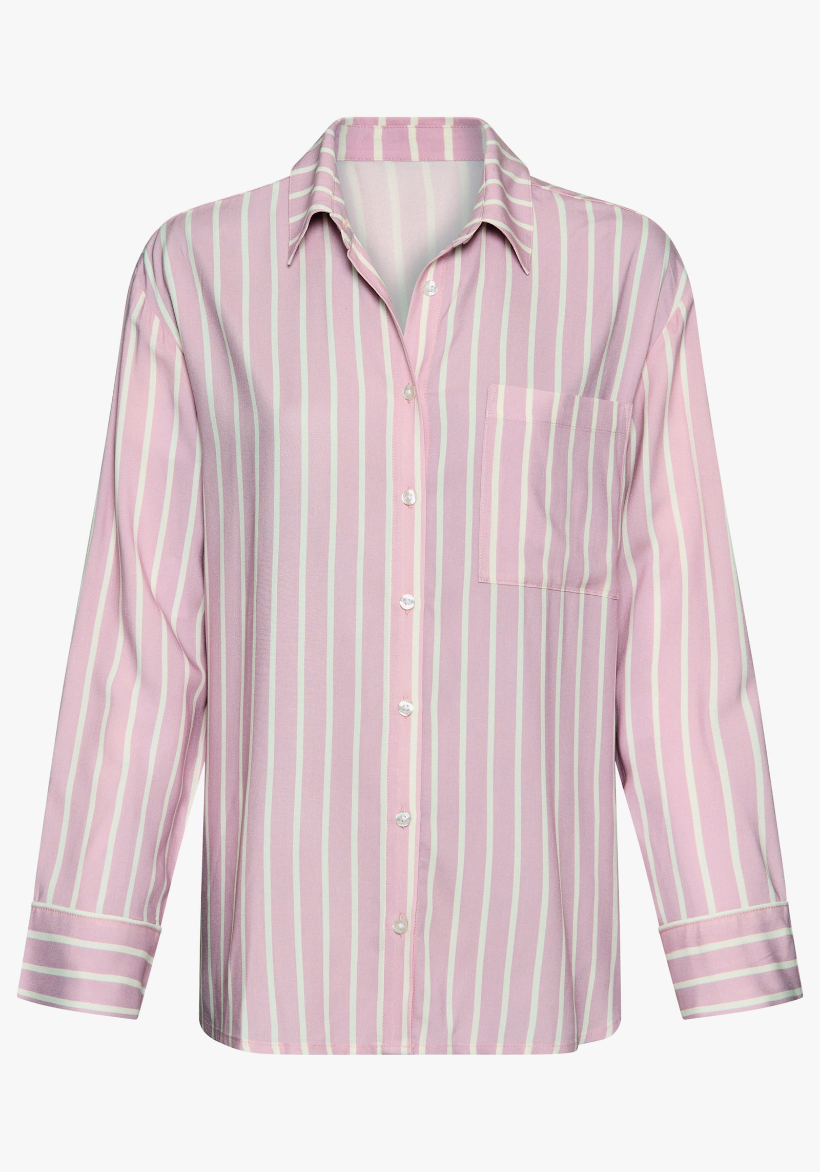 LASCANA Haut de pyjama - vieux rose à rayures