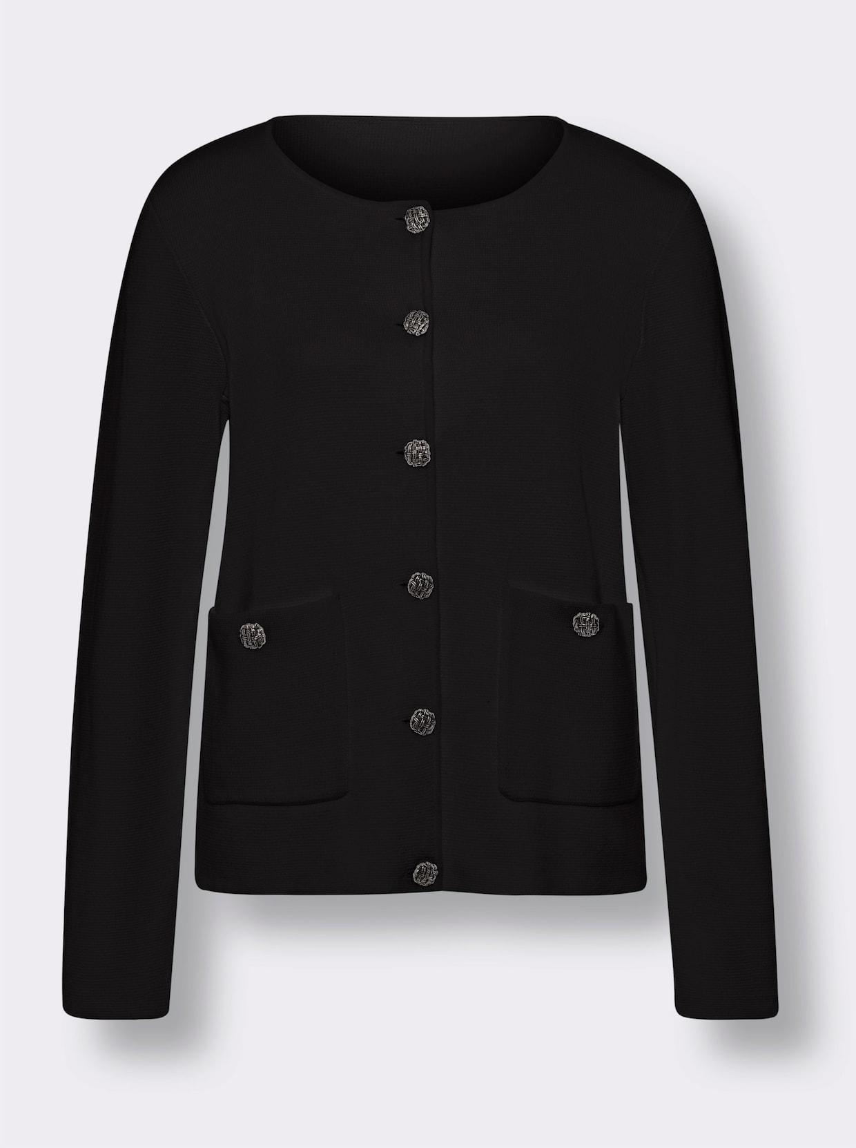heine Veste en tricot fin - noir