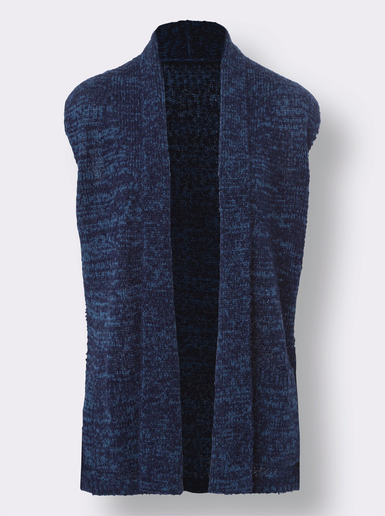 Pletená vesta - noční modrá-melír