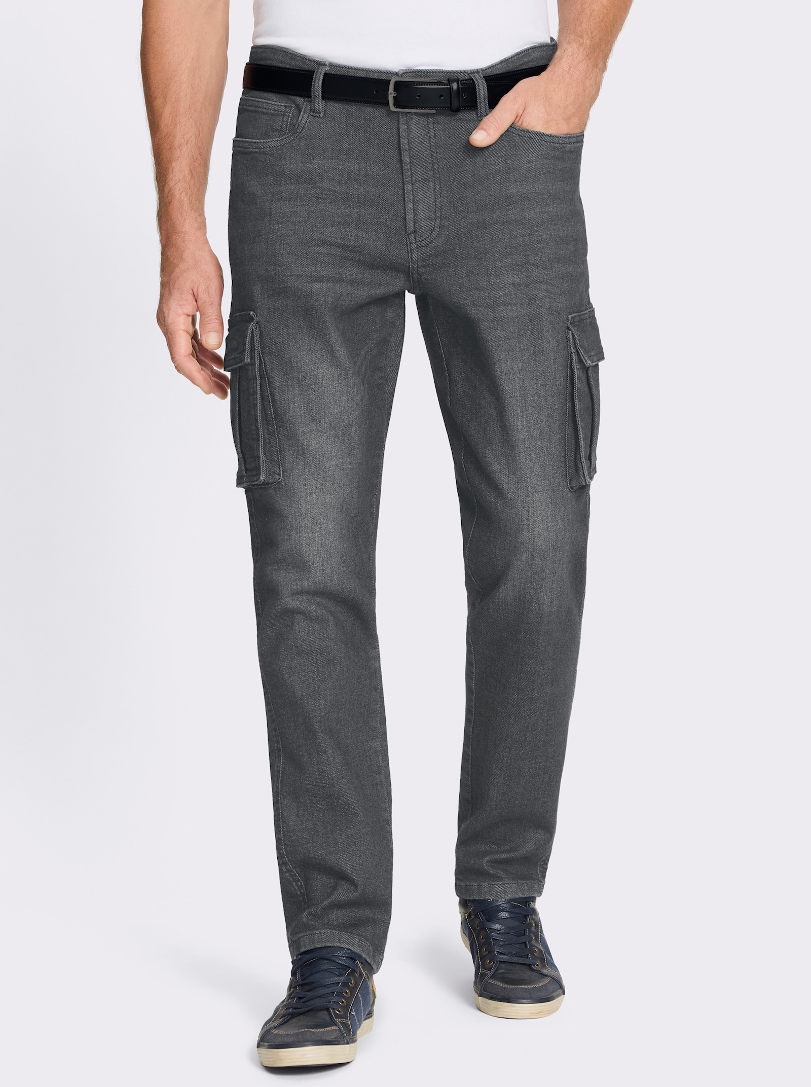 Jeans mit Stretch - grey denim