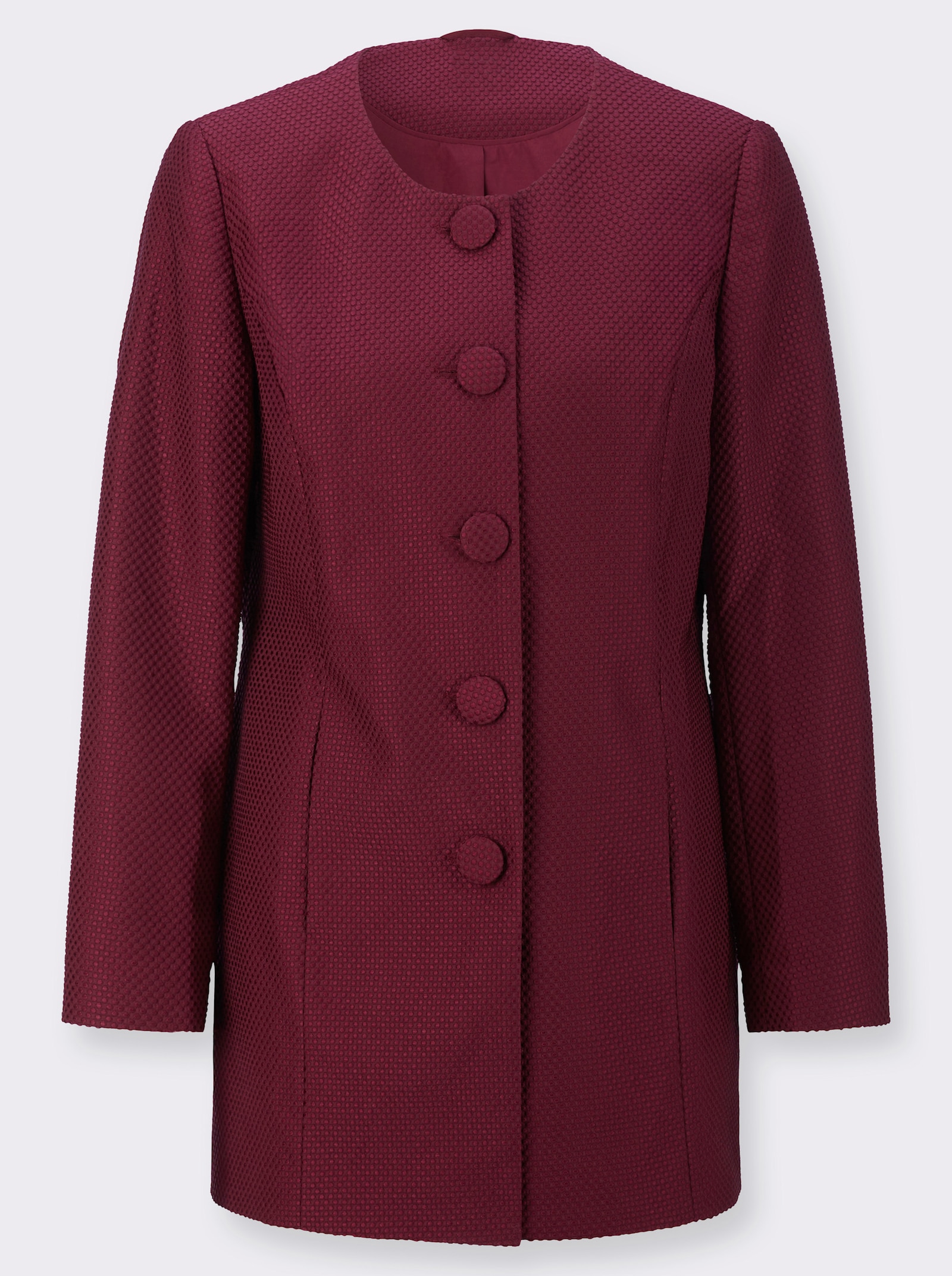 Longblazer mit Nahttaschen - bordeaux