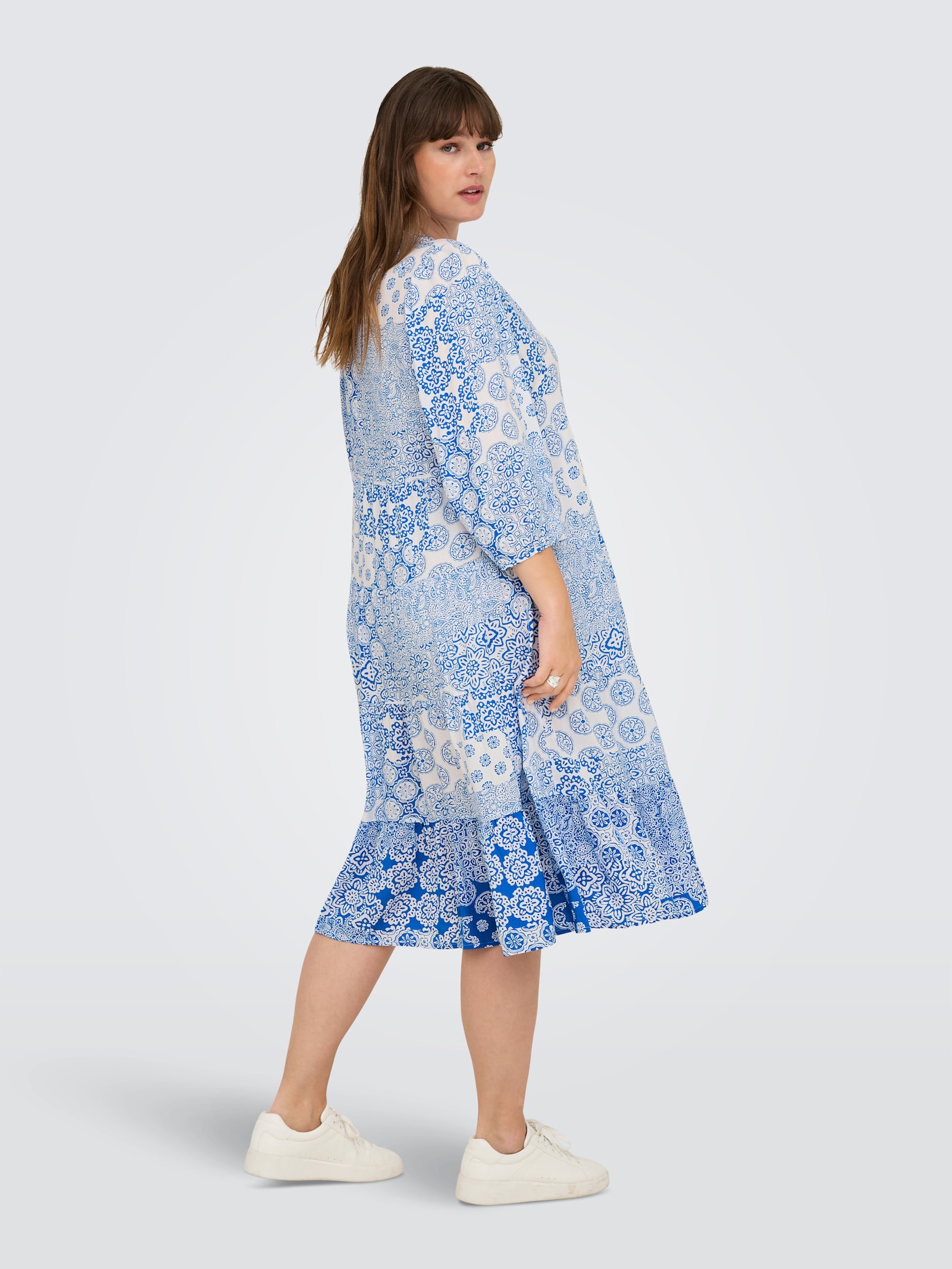 ONLY CARMAKOMA Tunikakleid - princess blue aop:mix graphic