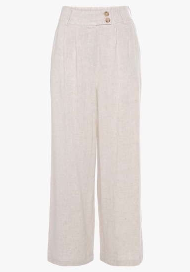 LASCANA Bundfaltenhose - sand
